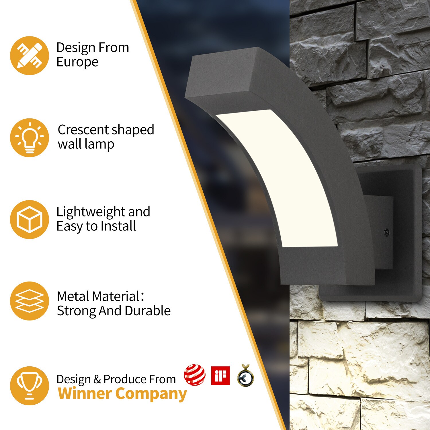 Afoxsos LWDX012 Outdoor-Wall-Lighting - View #5