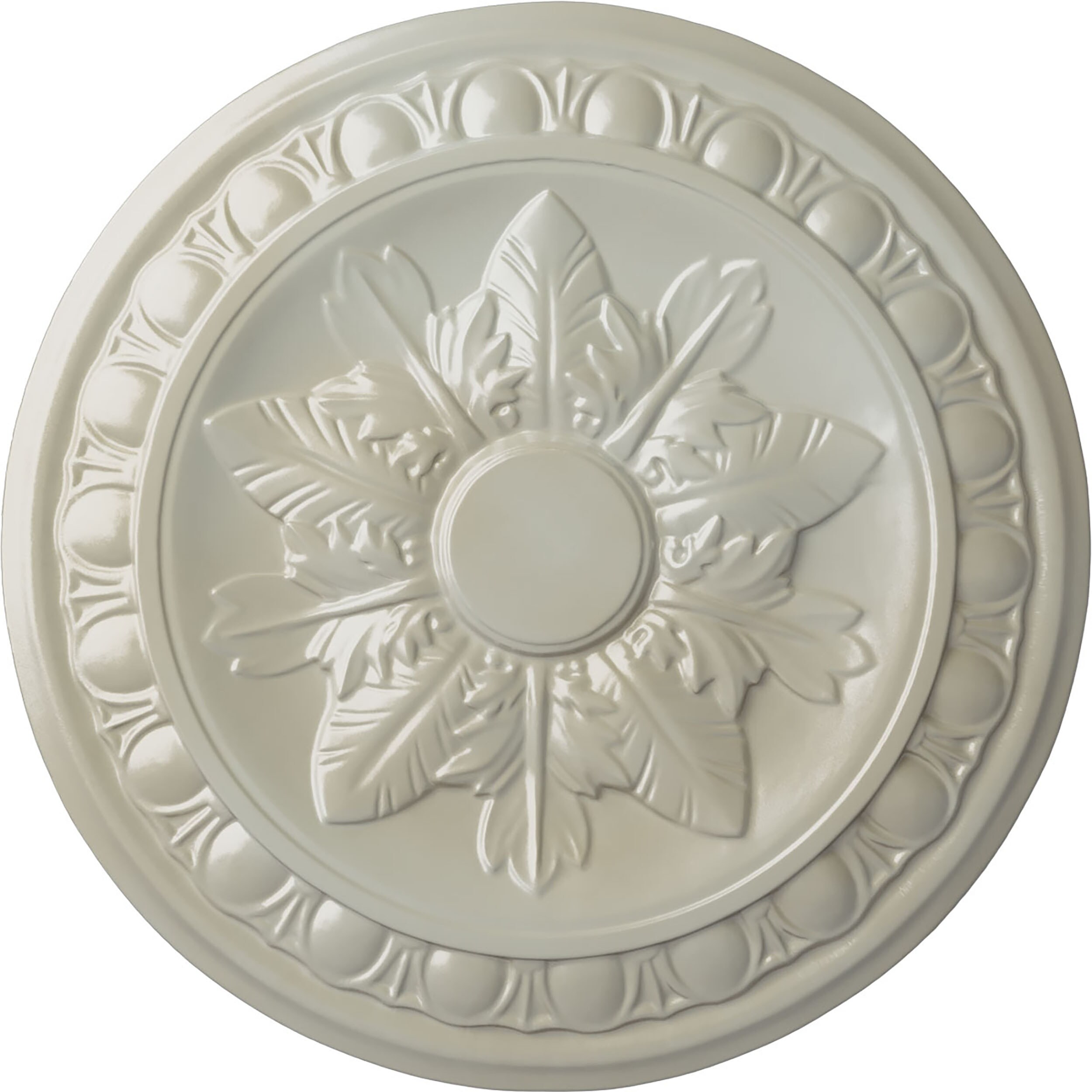 Ekena Millwork CM17EXFBS Exeter 17.75-in W x 17.75-in L Painted Flash Blue Polyurethane Whole Ceiling Medallion