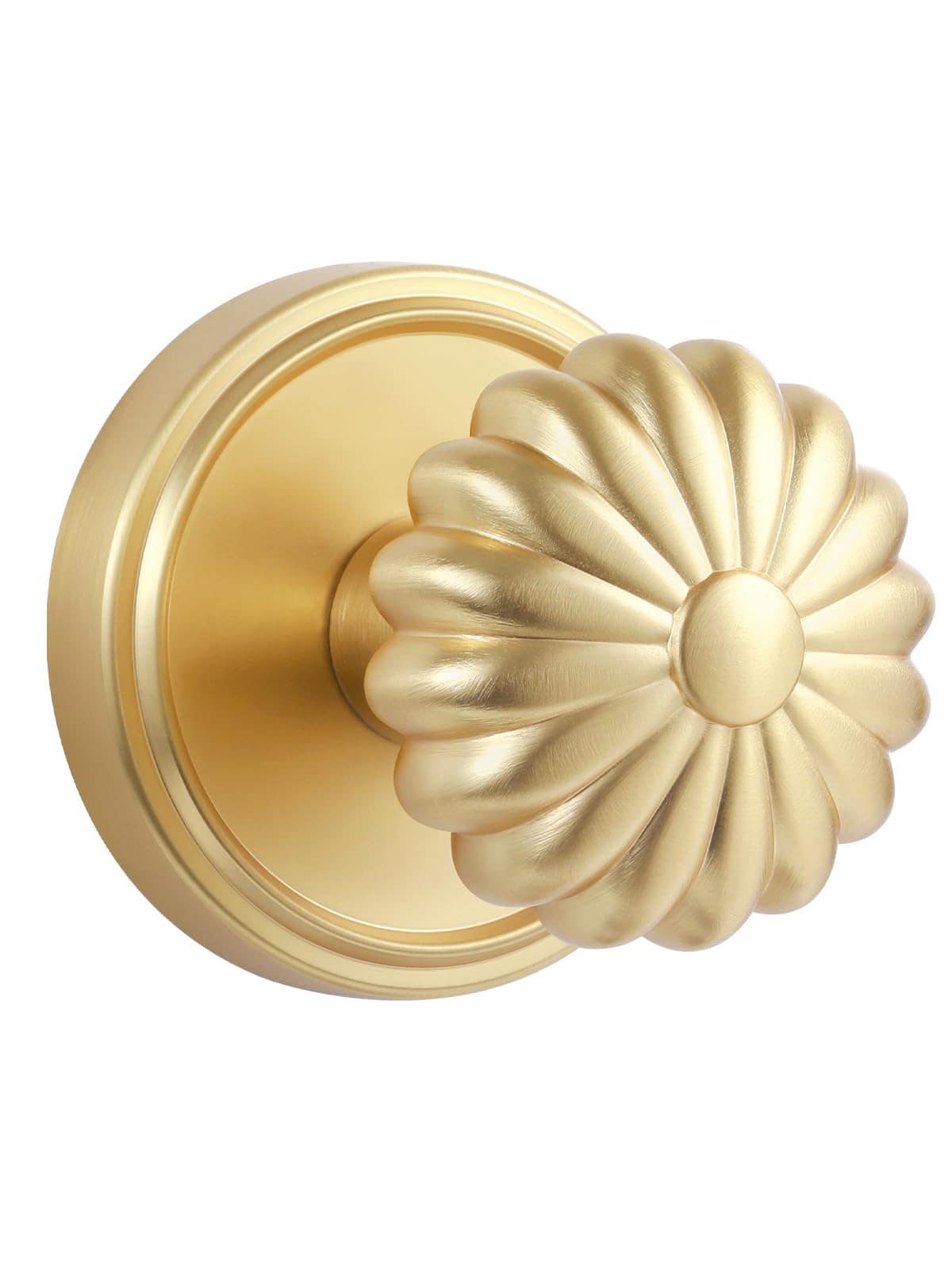 LILILIAN FMY  Brushed Gold Dummy Door Knob Single Sided Non Turning Light Gold Handle for Interior Hall Pantry Closet or French Double Doors 2