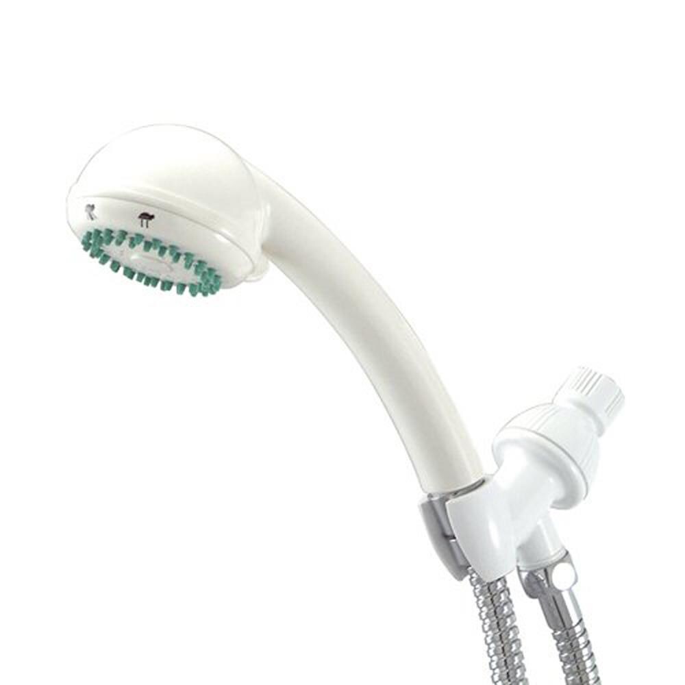 Elements of Design Barcelona White/Chrome Round Handheld Shower Head 1. ...