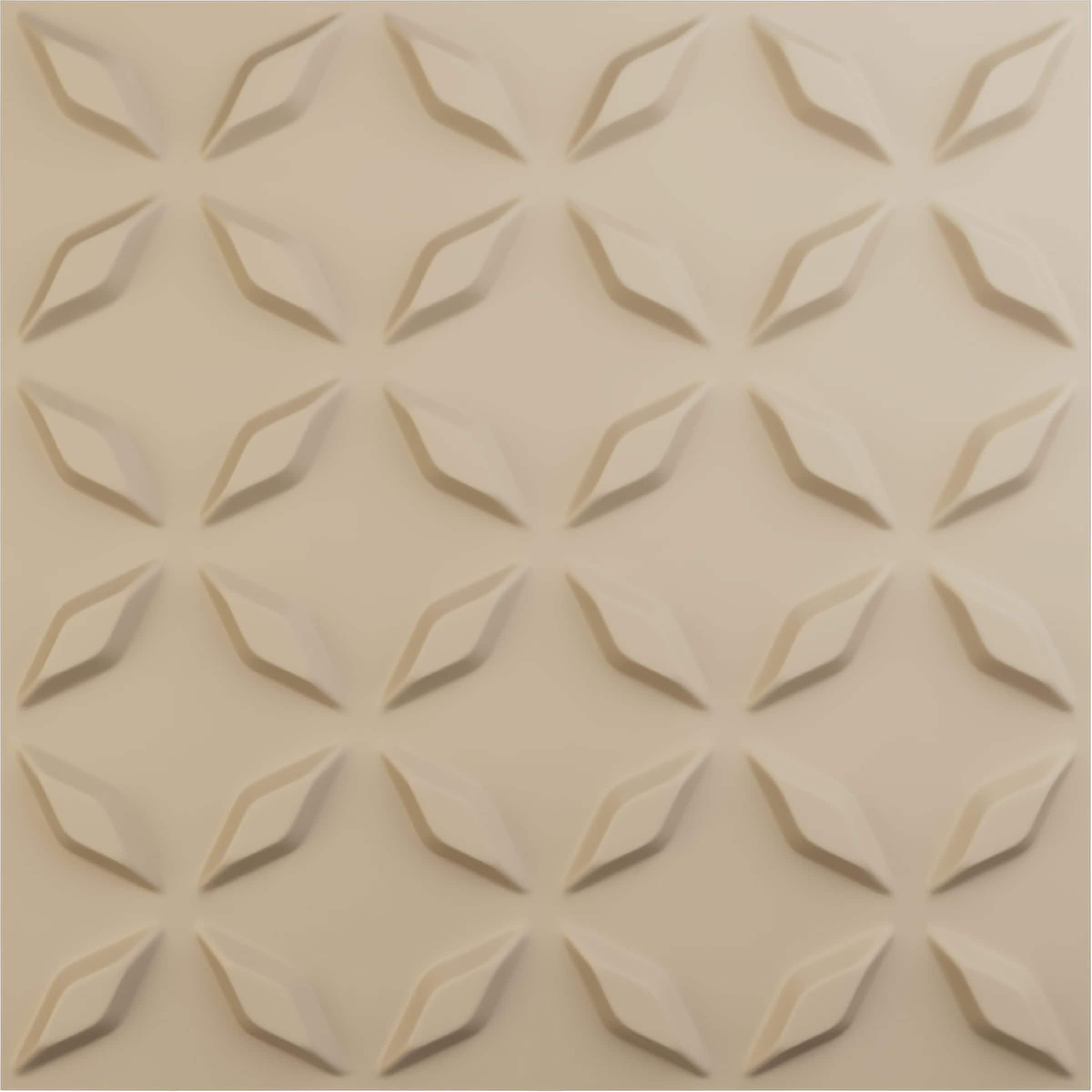 Ekena Millwork WP20X20DLGBE-CASE-12 19-5/8-in x 19-5/8-in Embossed Paintable/Stainable Brown/Tan PVC Wall Panel ( 12 -Pack, Covers 32.04 )