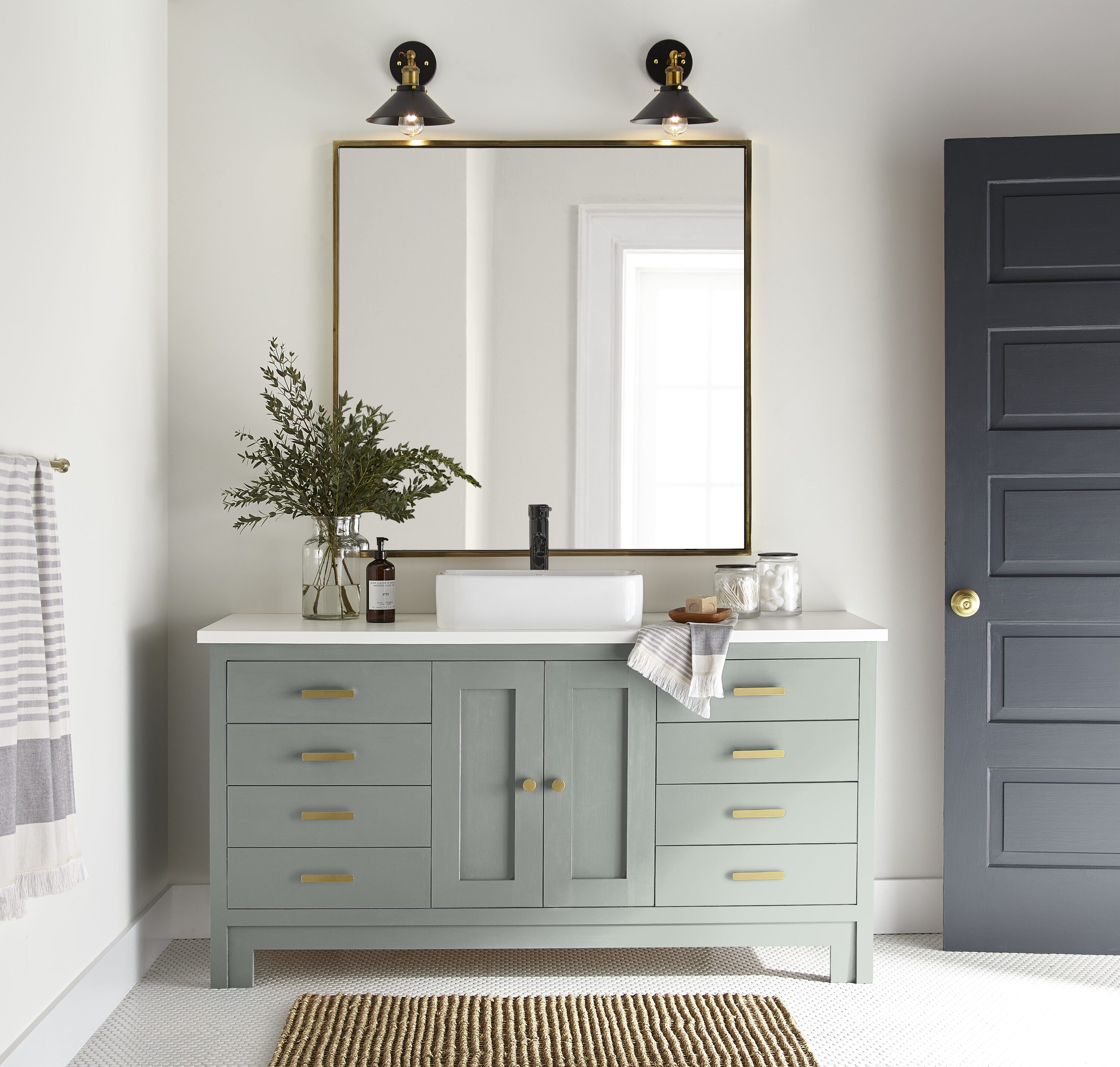 Magnolia Home Magnolia Home by Joanna Gaines Semi-gloss Mineral Green  Mag096 Tintable Cabinet and Furniture Paint Enamel (1-quart) in the Cabinet  & Furniture Paint department at