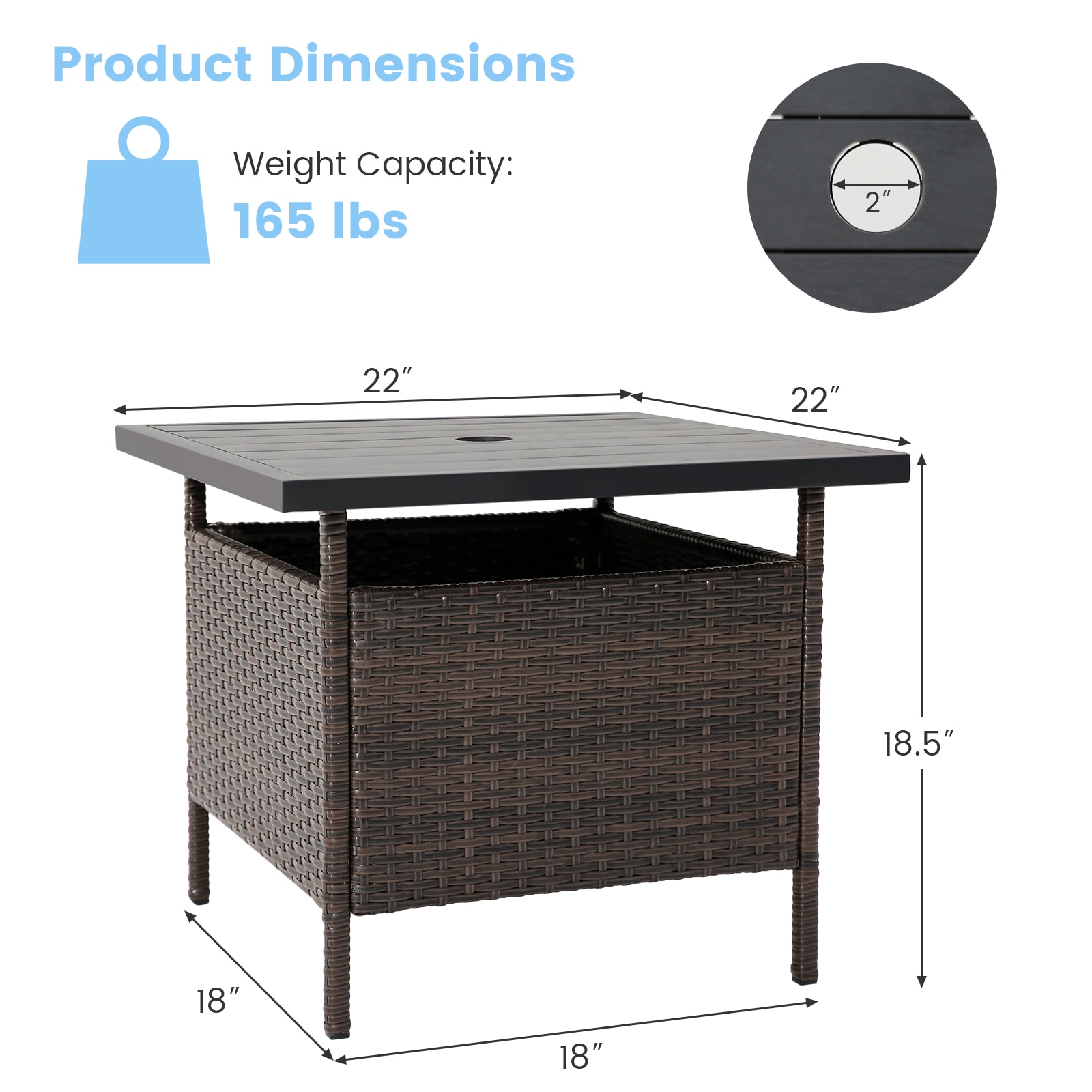 Forclover HBV-006BN Patio-Tables - View #10