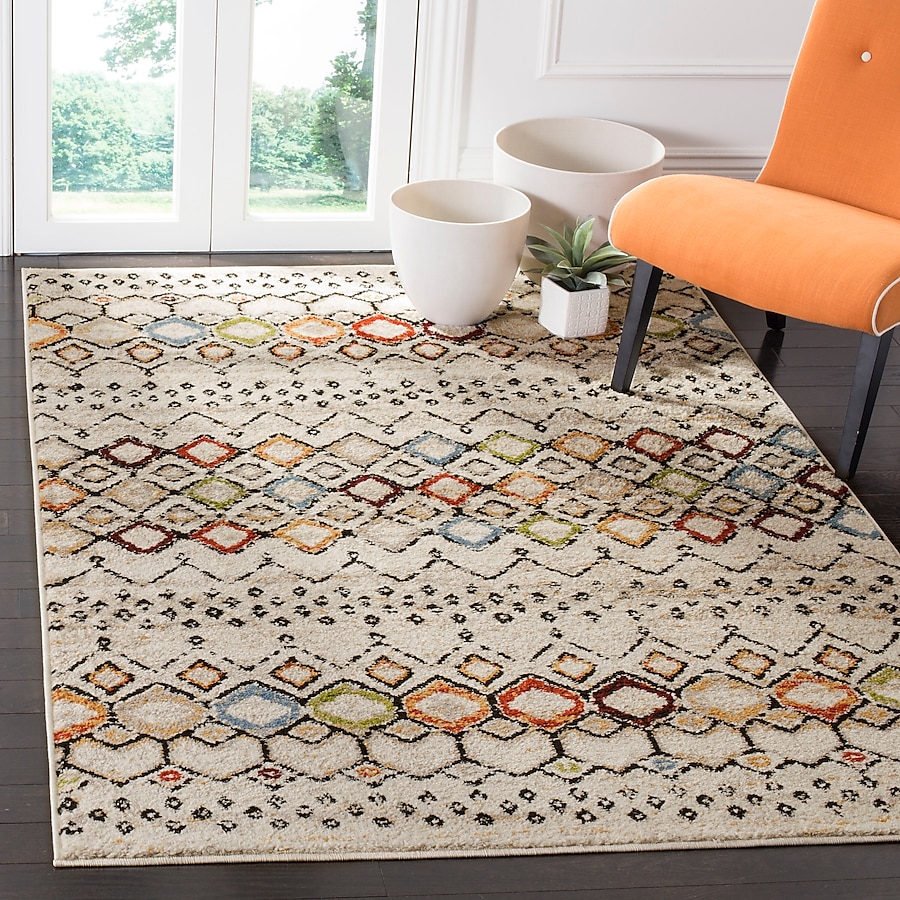 Safavieh Amsterdam Huron 2 x 10 Ivory/Multi Indoor Geometric Global Runner Safavieh Amsterdam Huron 2 x 10 Ivory/Multi Indoor Geometric Global Runner