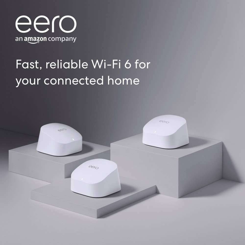 eero Pro 6E Tri-Band Mesh Wi-Fi 6E Router and 2 Extenders in White