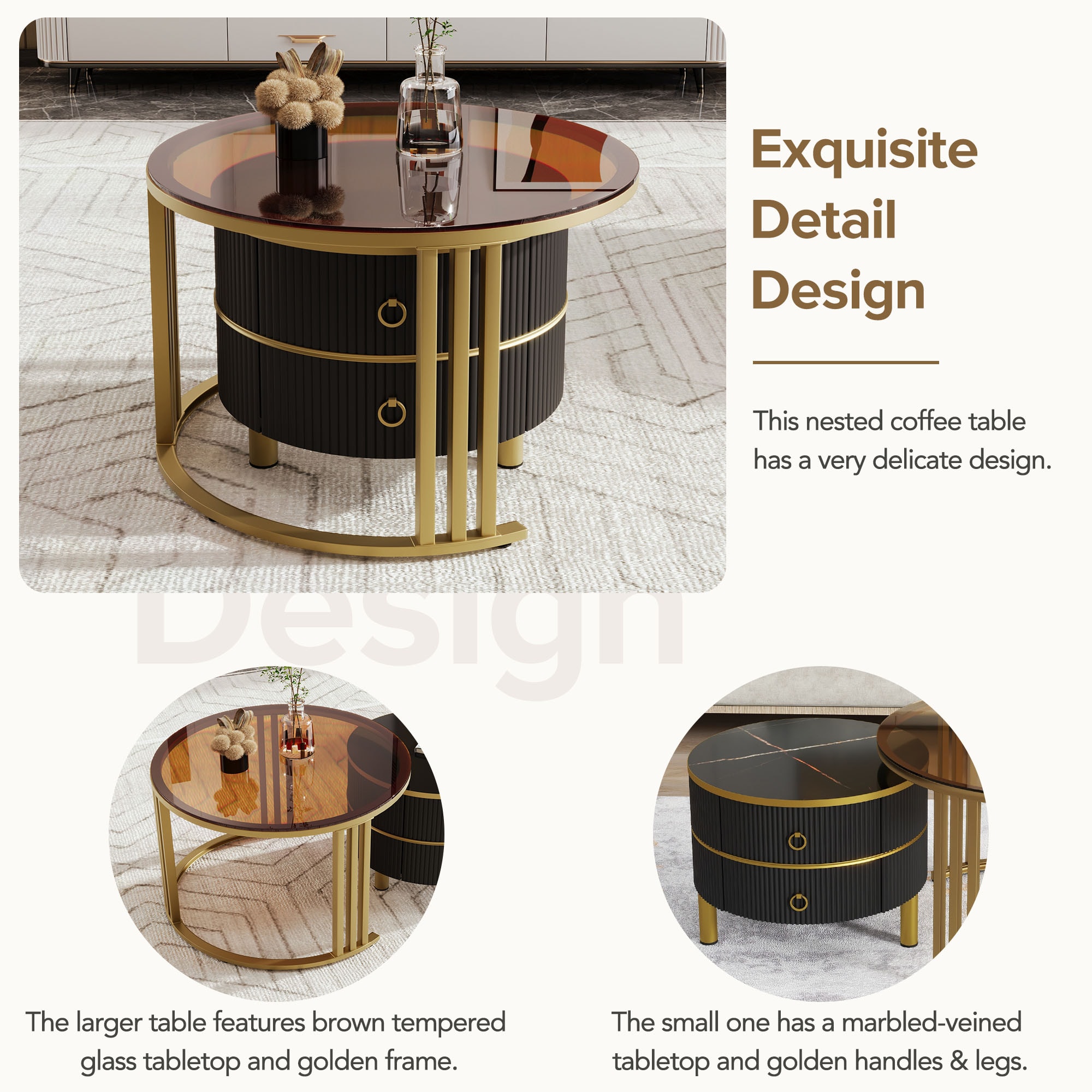 ModernLuxe L-WF320536AAB Coffee-Tables - View #4