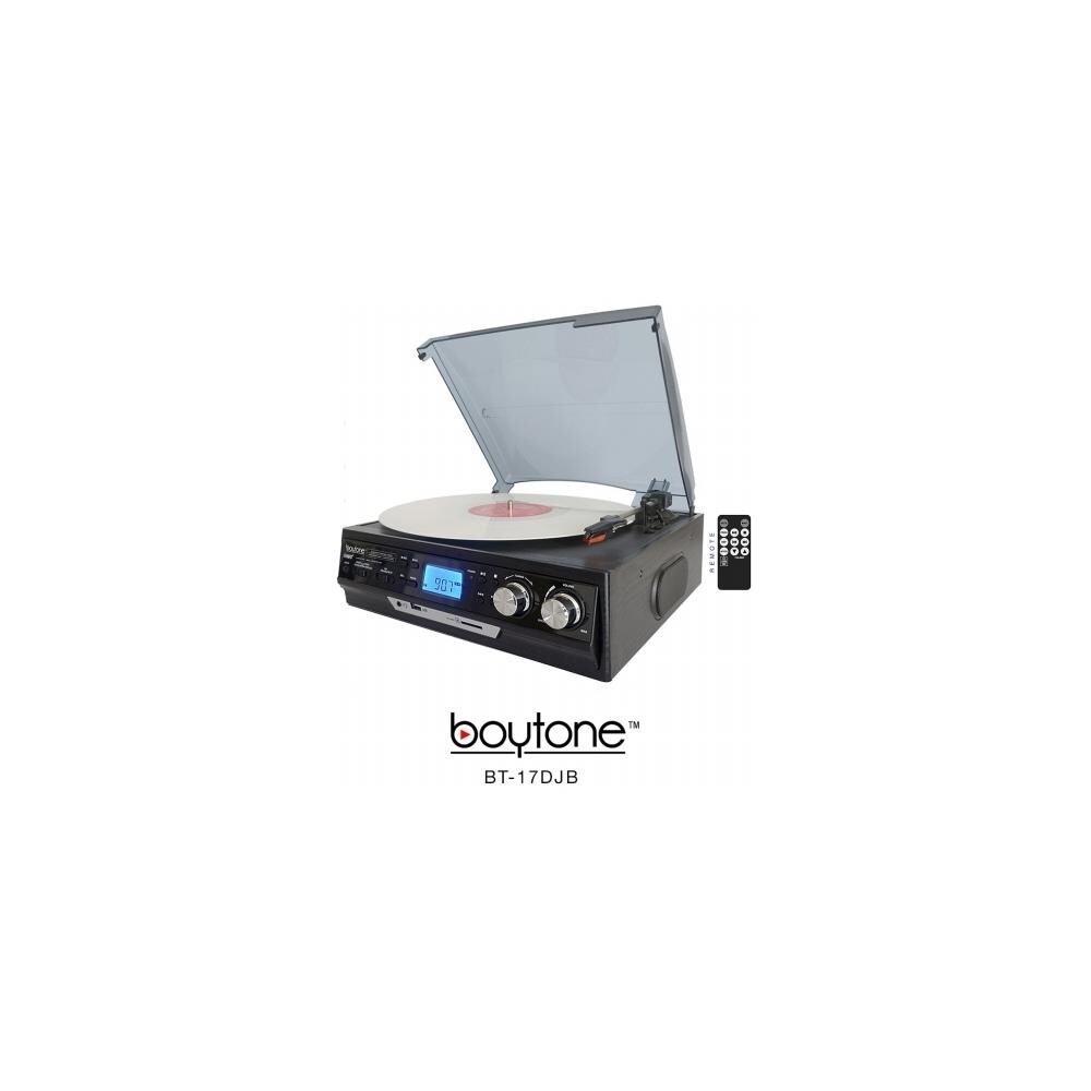 Boytone OC1059  BT17DJB Turntable with Multi Rpm Sd, Aux and USB and RCA- Black