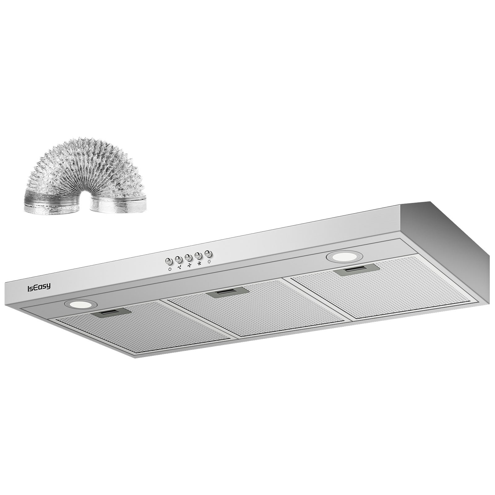 IsEasy 4031802 36 inch Convertible 250-CFM Stainless steel Under Cabinet Range Hood