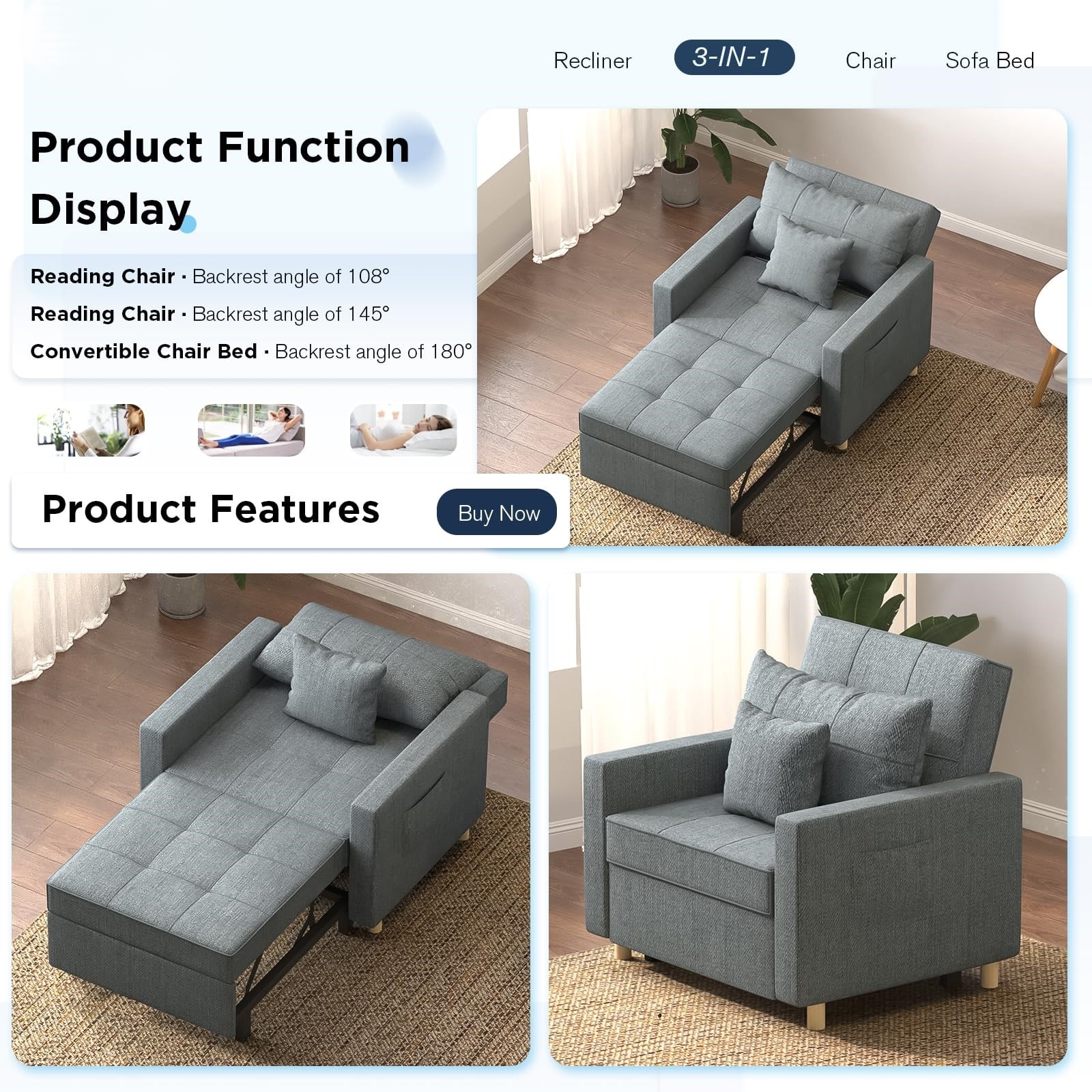 AECOJOY 13048DG-LS01 futons - View #3