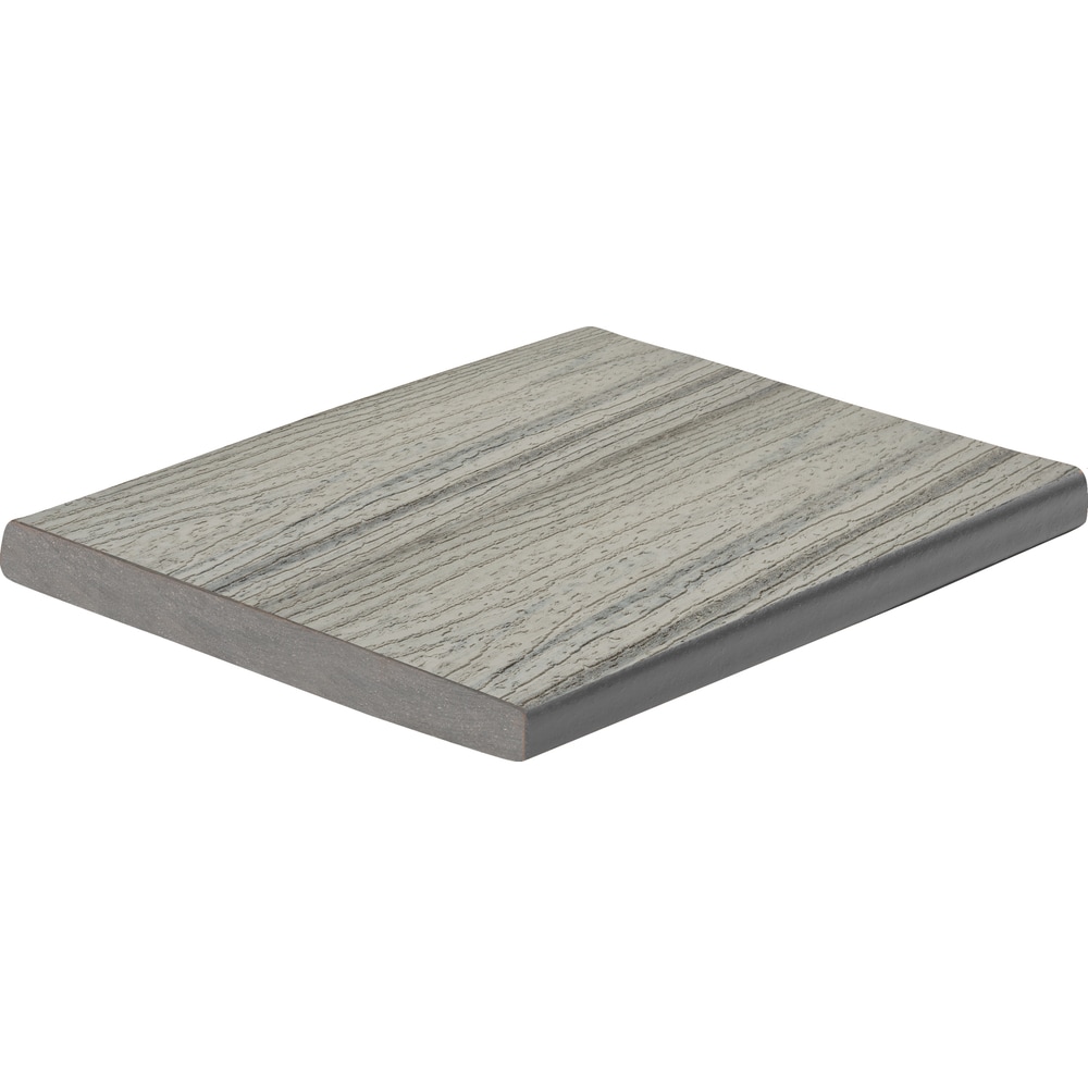 Enhance Naturals 1-in x 8-in x 12-ft Composite Foggy Wharf Fascia Deck Board (Actual Size: 0.56-in x 7.25-in) in Gray | - Trex FW010812E2S01