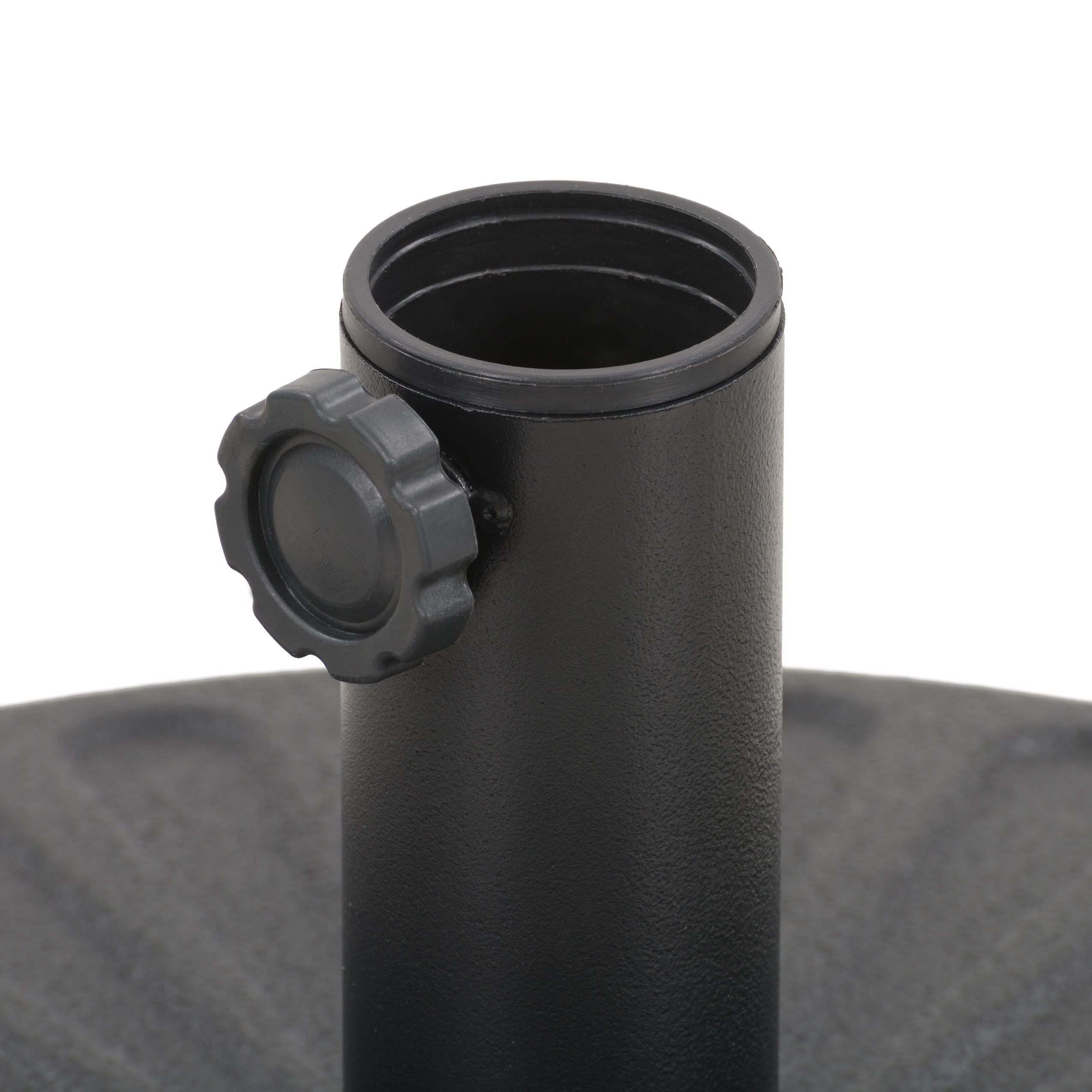 Heavy Duty Round Gray Metal Patio Umbrella Base