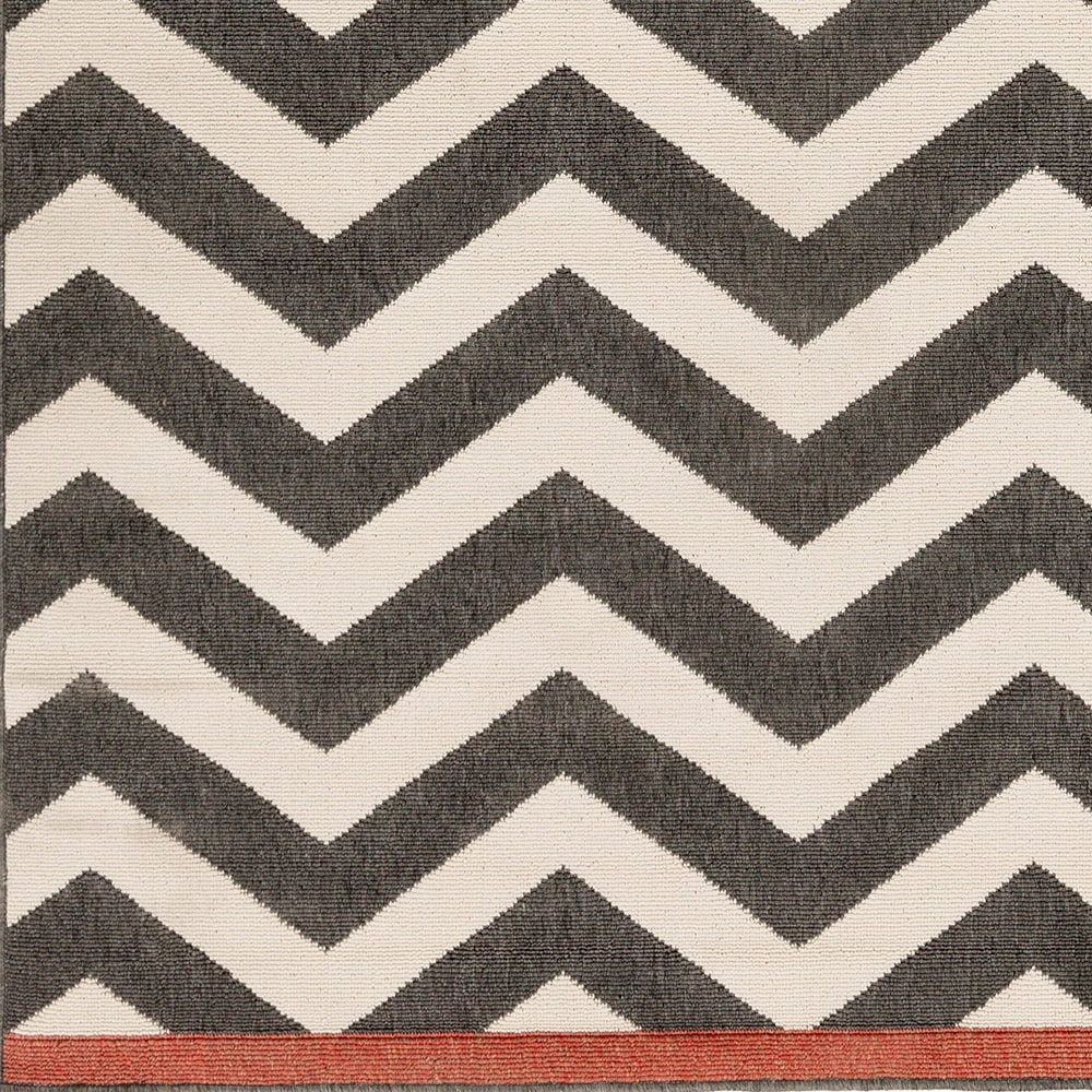 Reversible Rectangular Easy-Care Black Synthetic Rug