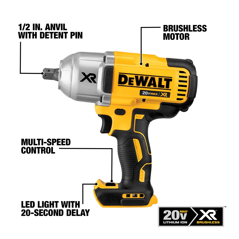 DEWALT Variable Speed Brushless 1/2-in square Drive Cordless