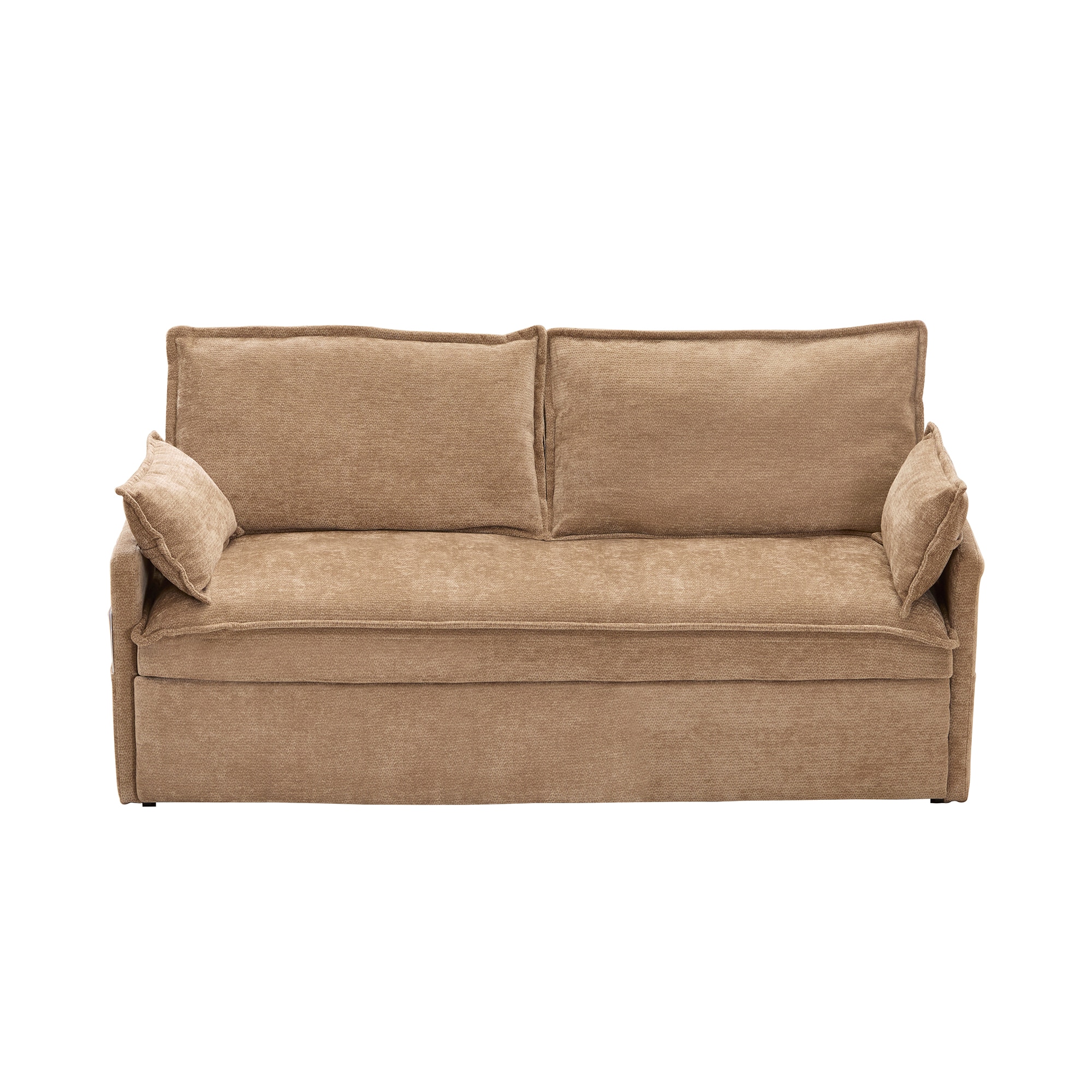 Bybafun YA3700338 khaki Contemporary/Modern Chenille Sofa bed