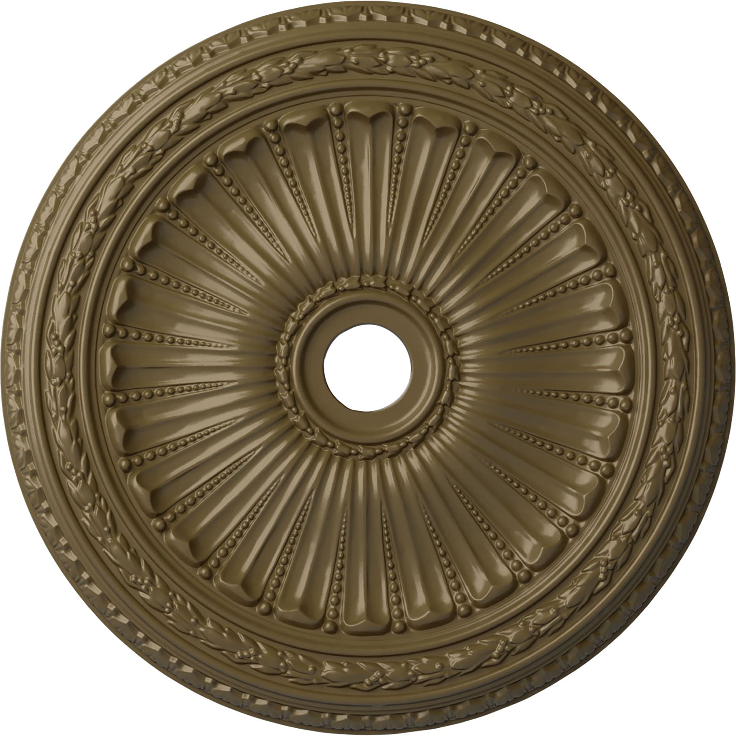 Ekena Millwork CM35VIMMF Viceroy 35.125-in W x 35.125-in L Painted Mississippi Mud Polyurethane Whole Ceiling Medallion