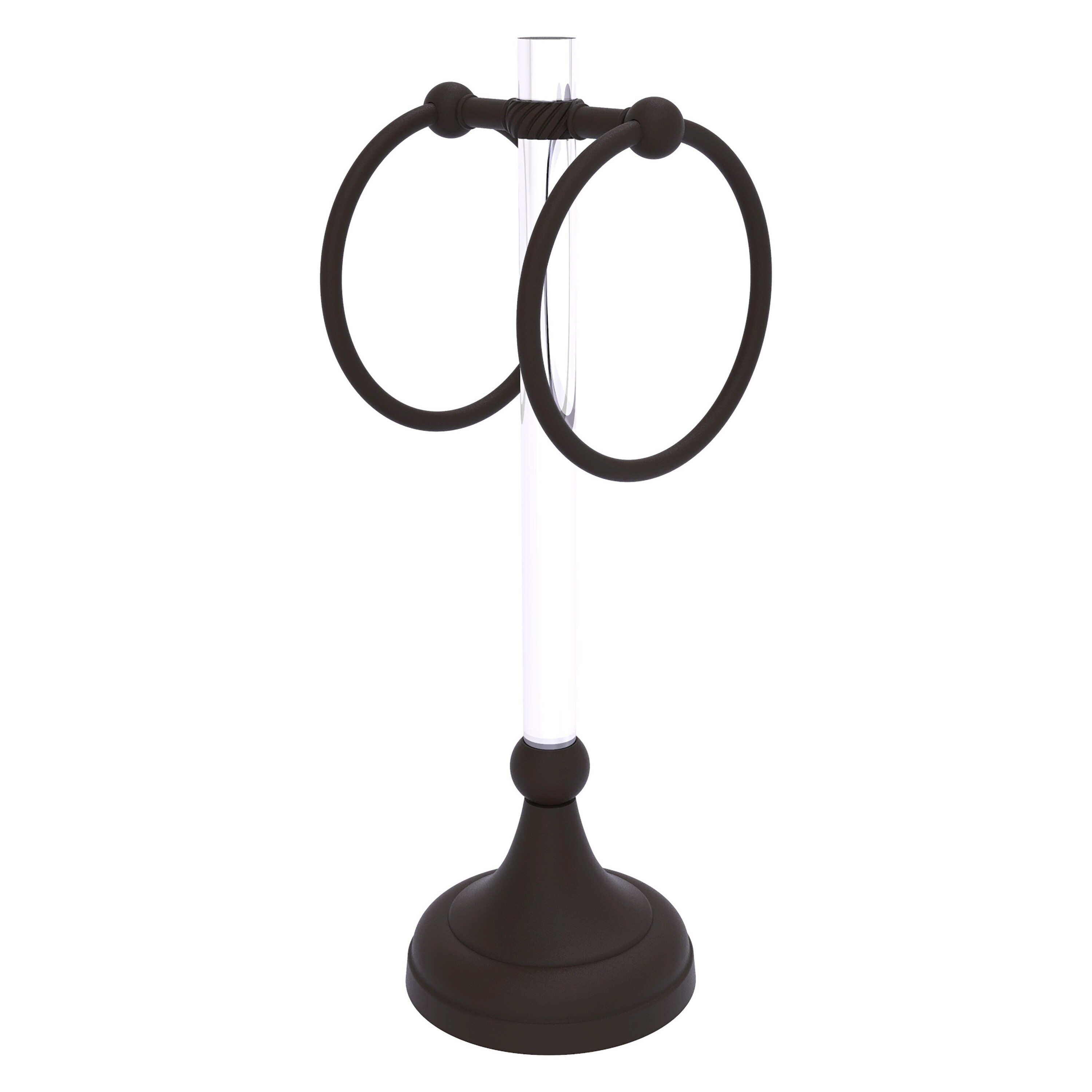 Allied Brass PG-TRST-10-ORB Pacific Grove Oil Rubbed Bronze Freestanding countertop Double Towel Ring