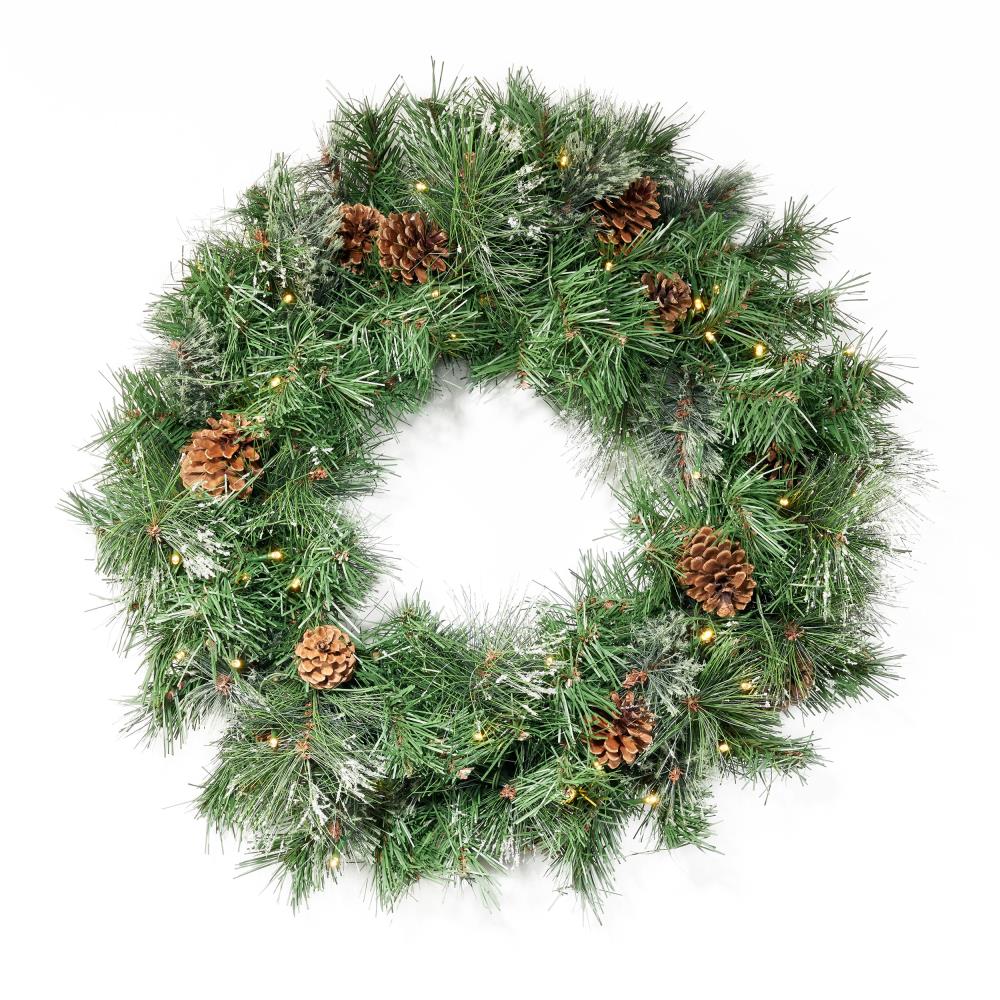 Battery-operated Artificial Christmas Wreaths at Lowes.com