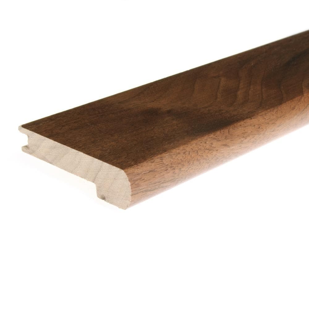 Flexco 778859 Solid Wood Stair Nose 2.75-in x 78-in x 0.5-in Java Prefinished Wood Walnut Flush Stair Nosing