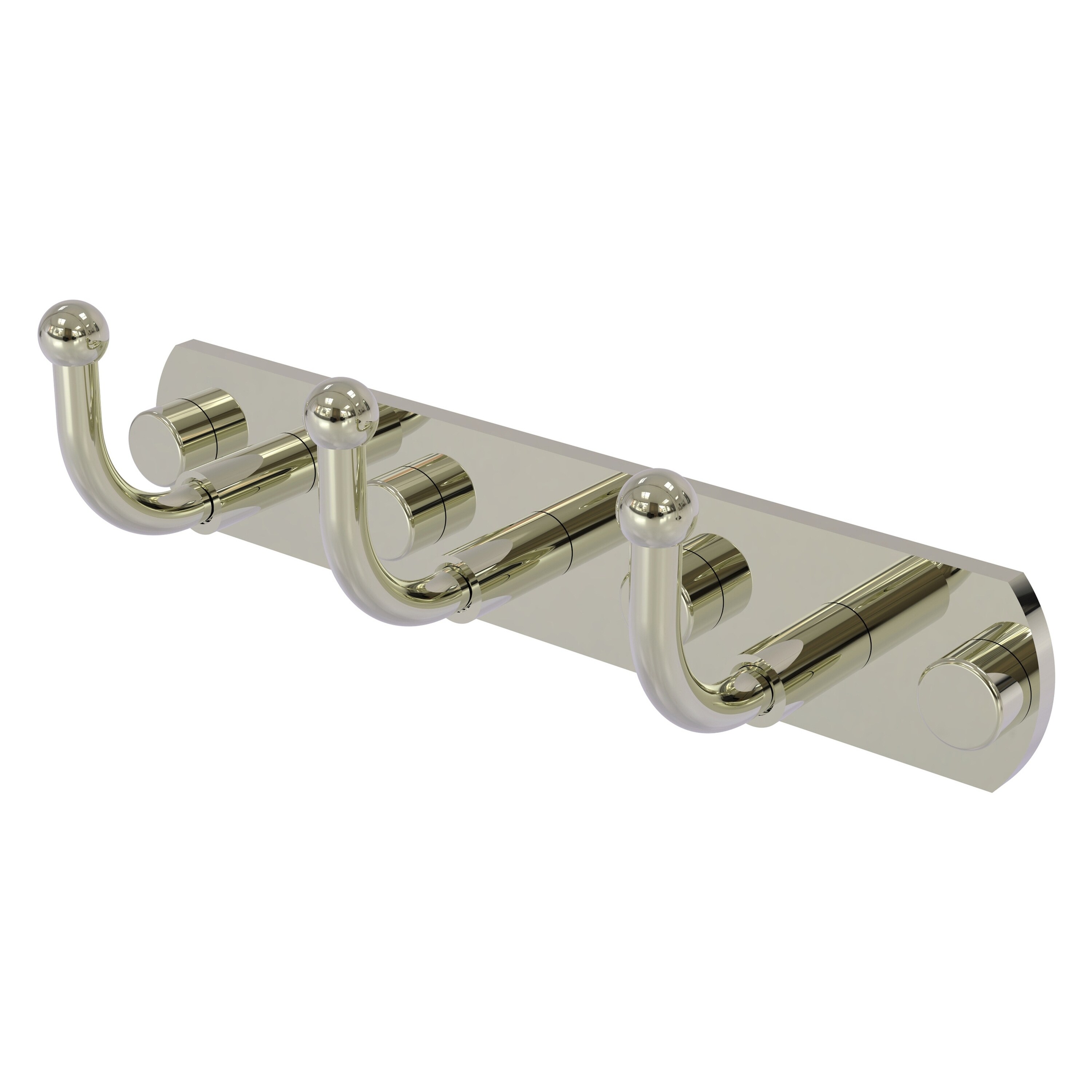 Allied Brass 1020-3-PNI Skyline Polished Nickel Triple -Hook Wall mount Towel Hook