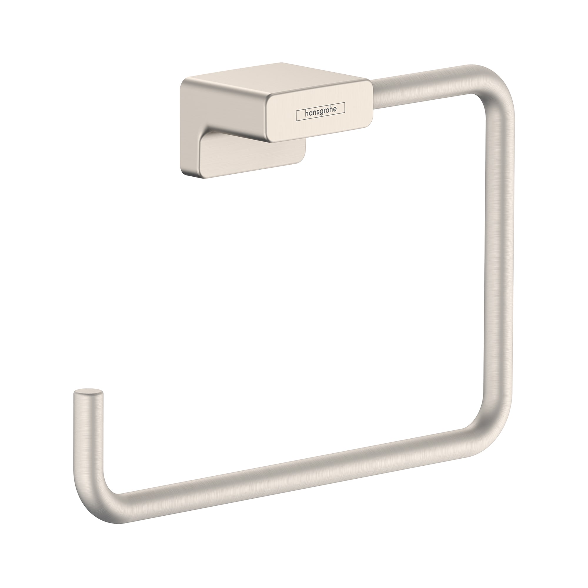 Hansgrohe 41754820 Brushed Nickel Wall mount Single Towel Ring