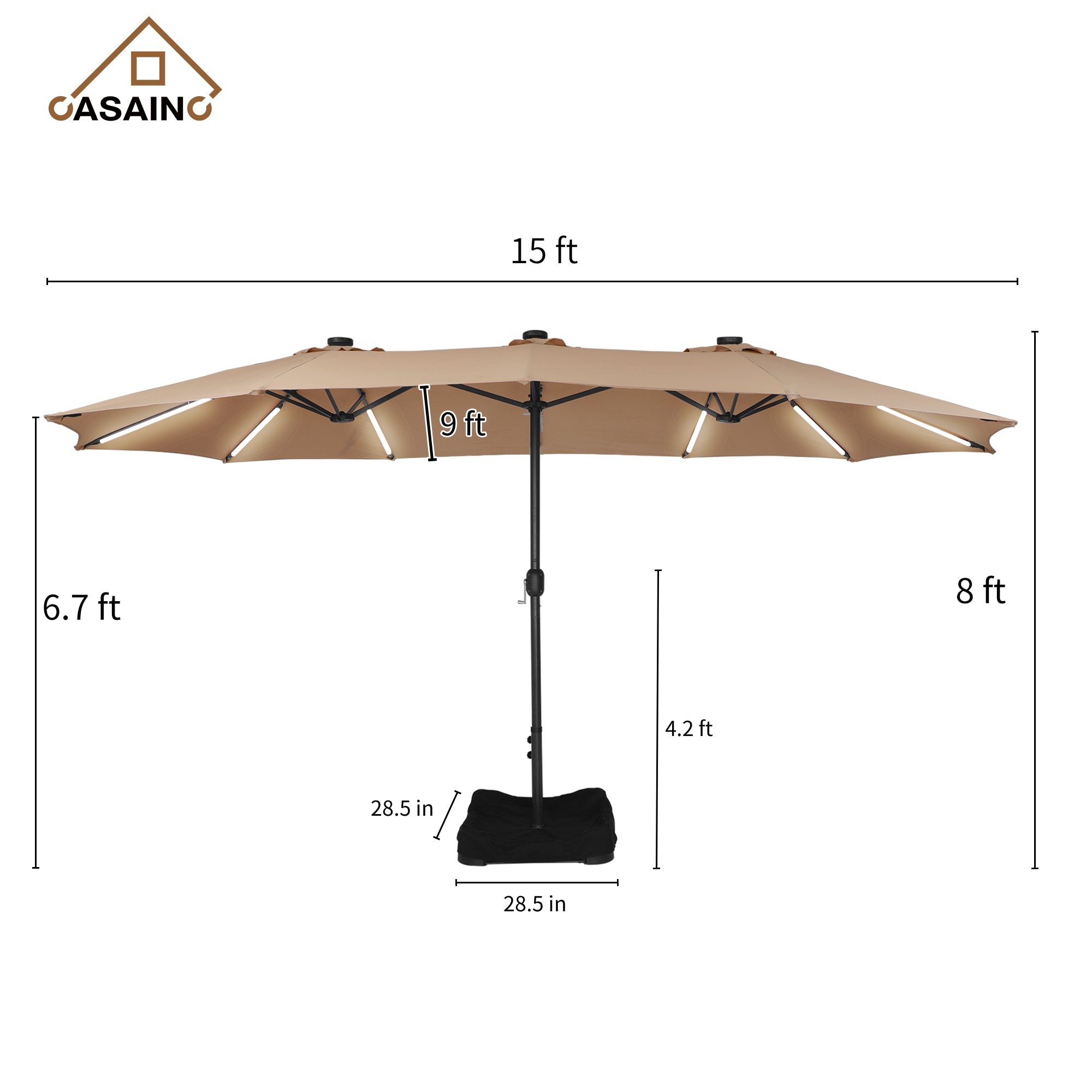 CASAINC WF-OP70282CF-LA Umbrellas-2 - View #11