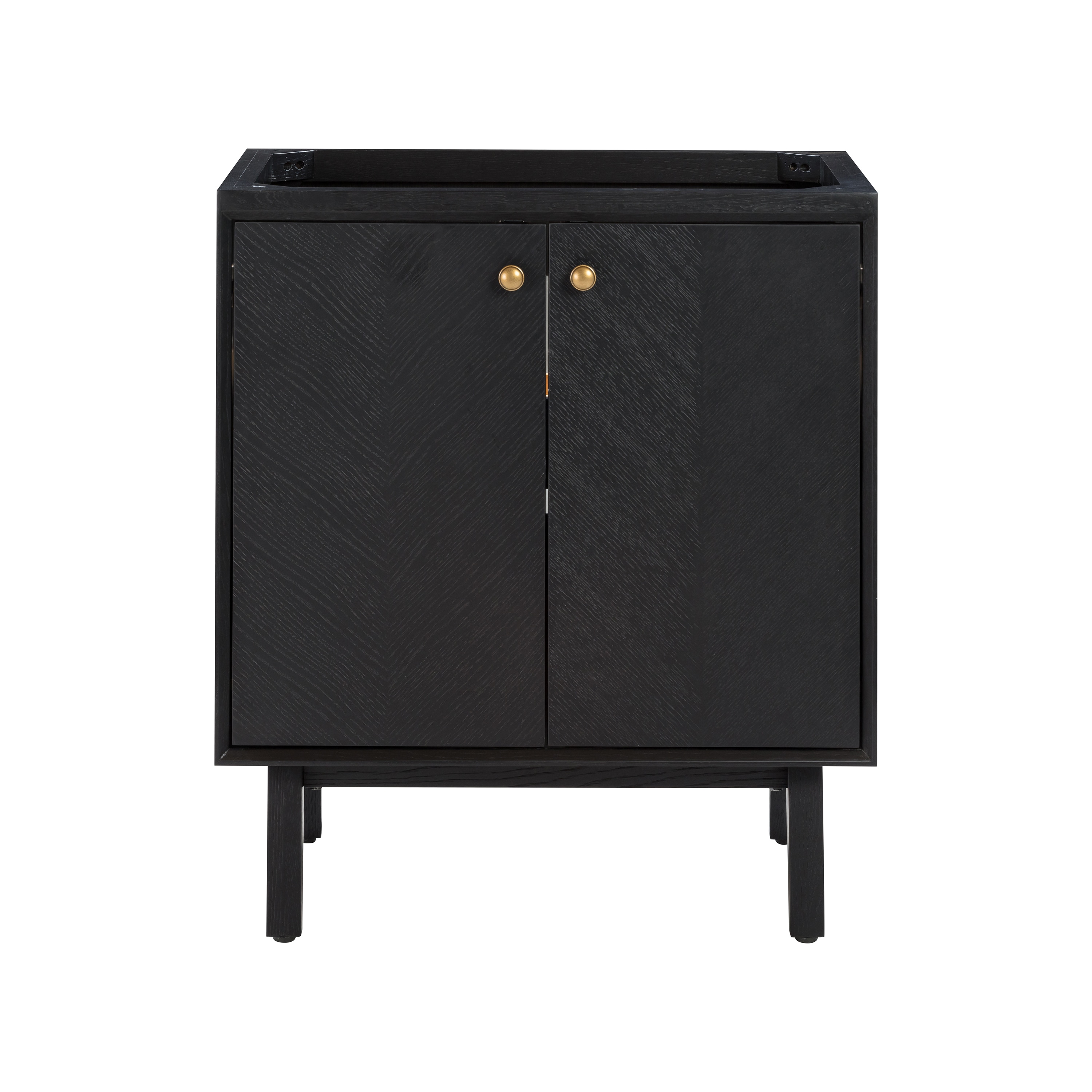 Avanity ADELE-V30-BK Adele 30-in Black Oak Bathroom Vanity Base Cabinet without Top