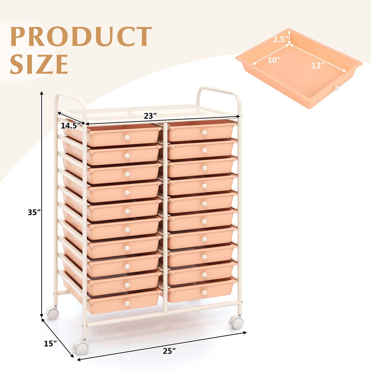Costway HCST05074 Office-Carts - View #3