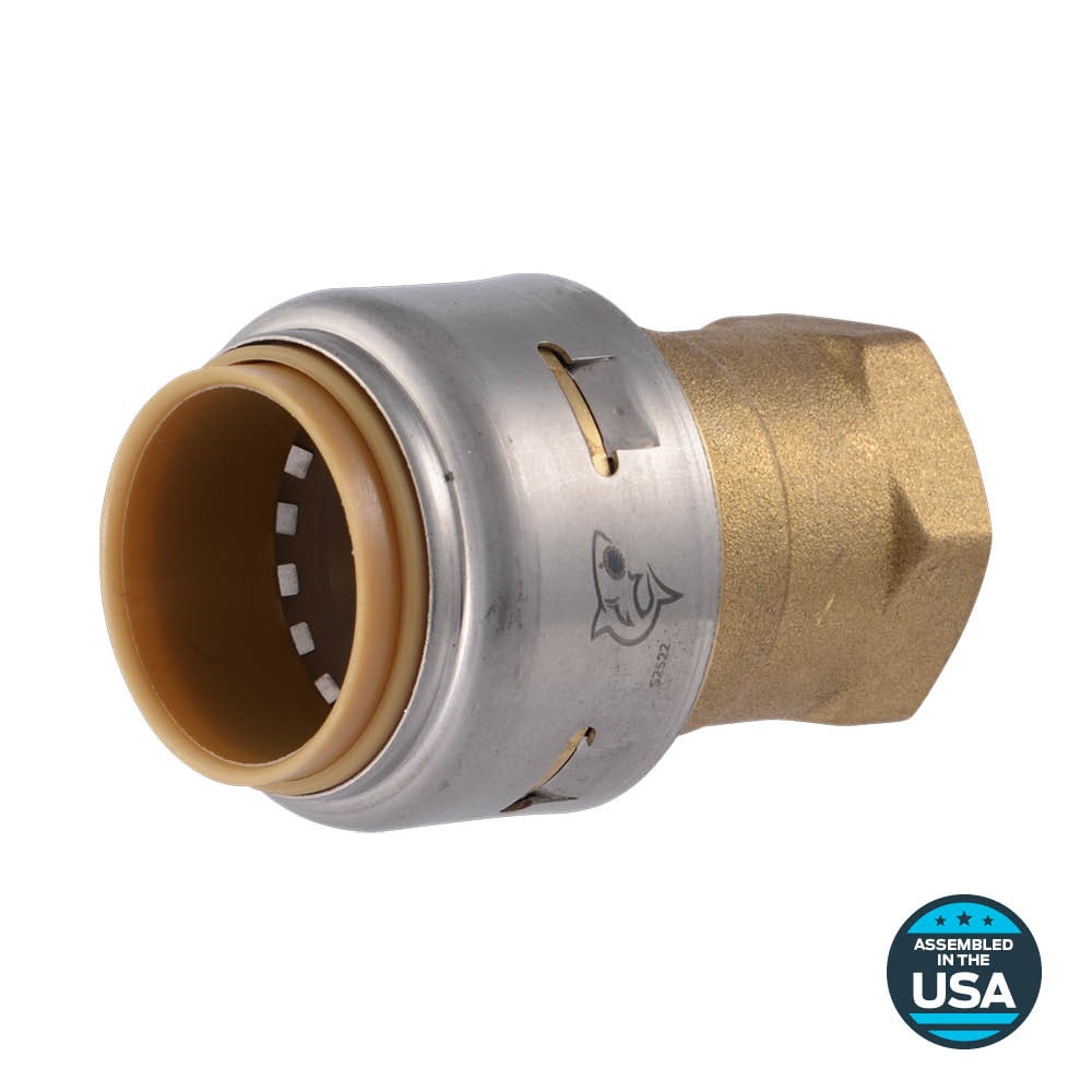 SharkBite UR092Z Max 3/4-in Push-to-Connect x 1/2-in FNPT Female Adapter