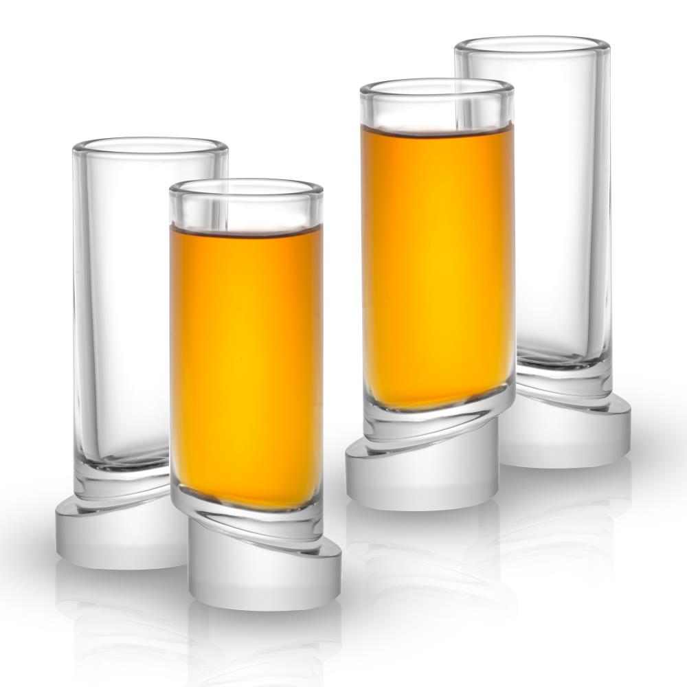 JoyJolt AQ10160 1.69-fl oz Glass Lead Free Crystal Shotglass Set of: 4