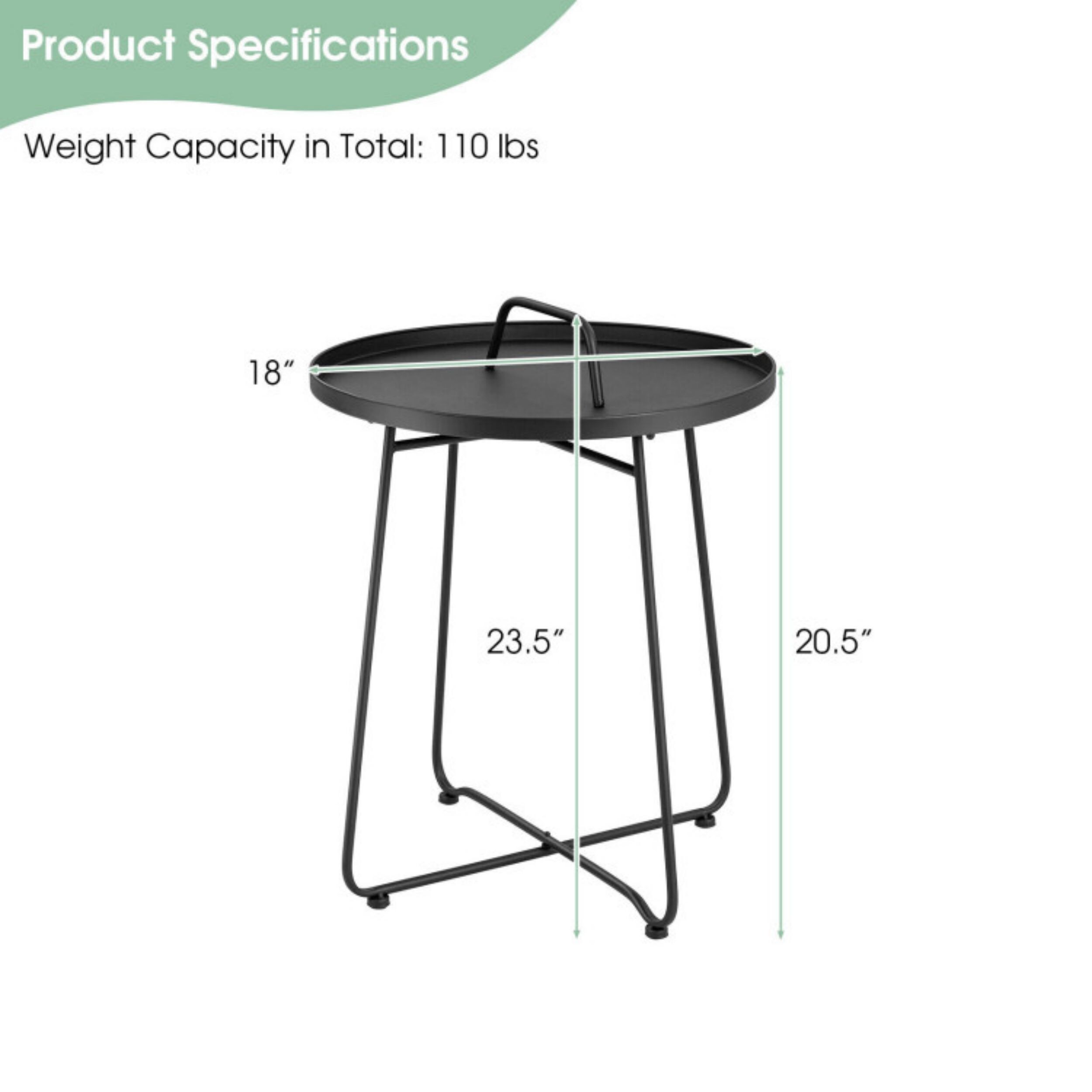 WELLFOR TDZN10294 Patio-Tables - View #3