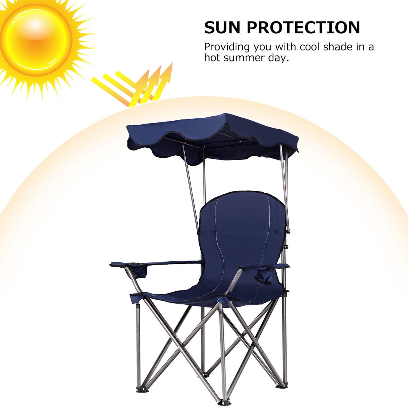 WELLFOR DOJ3640BL Beach-Camping-Chairs - View #4