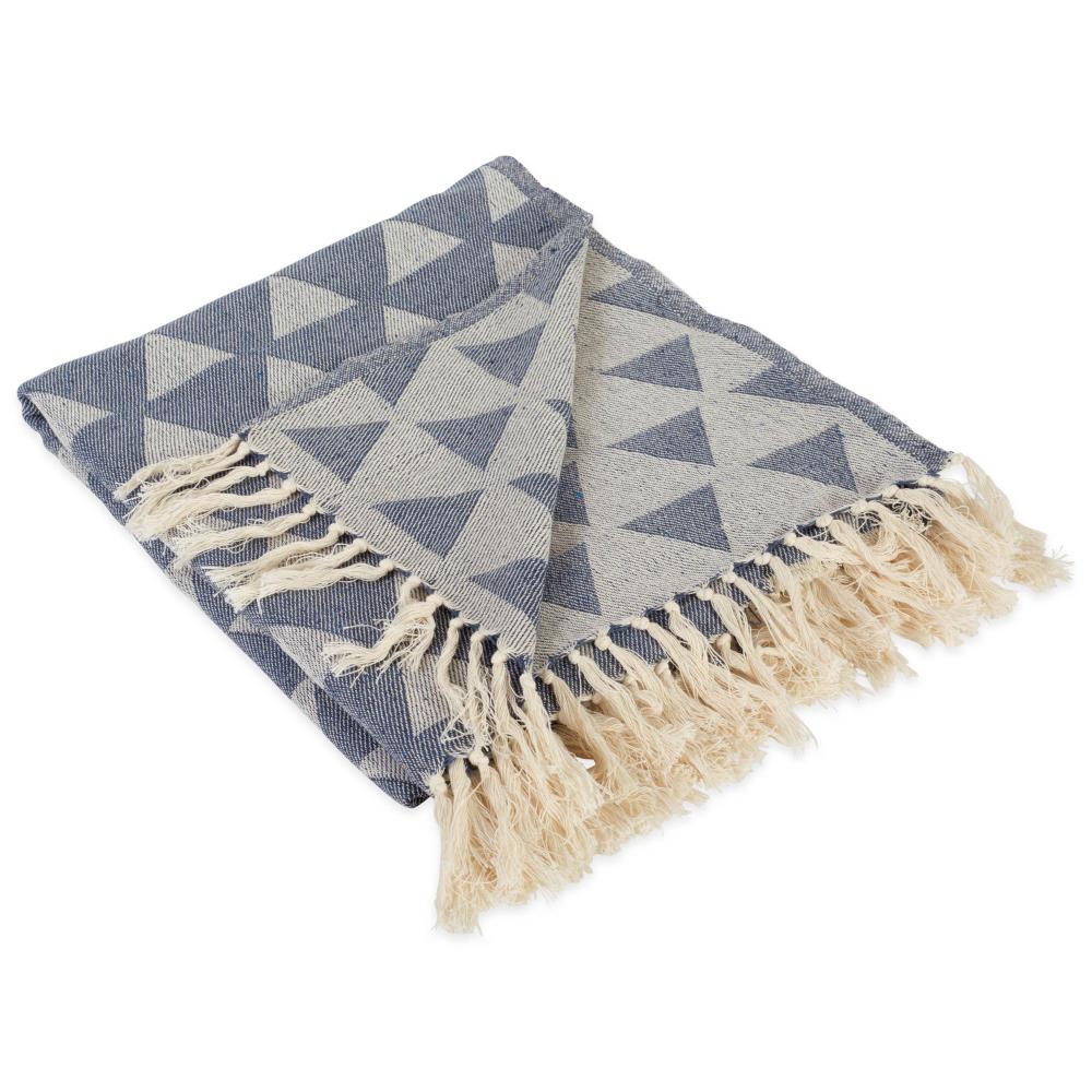 DII CAMZ38825 French Blue 50-in x 60-in Cotton Throw