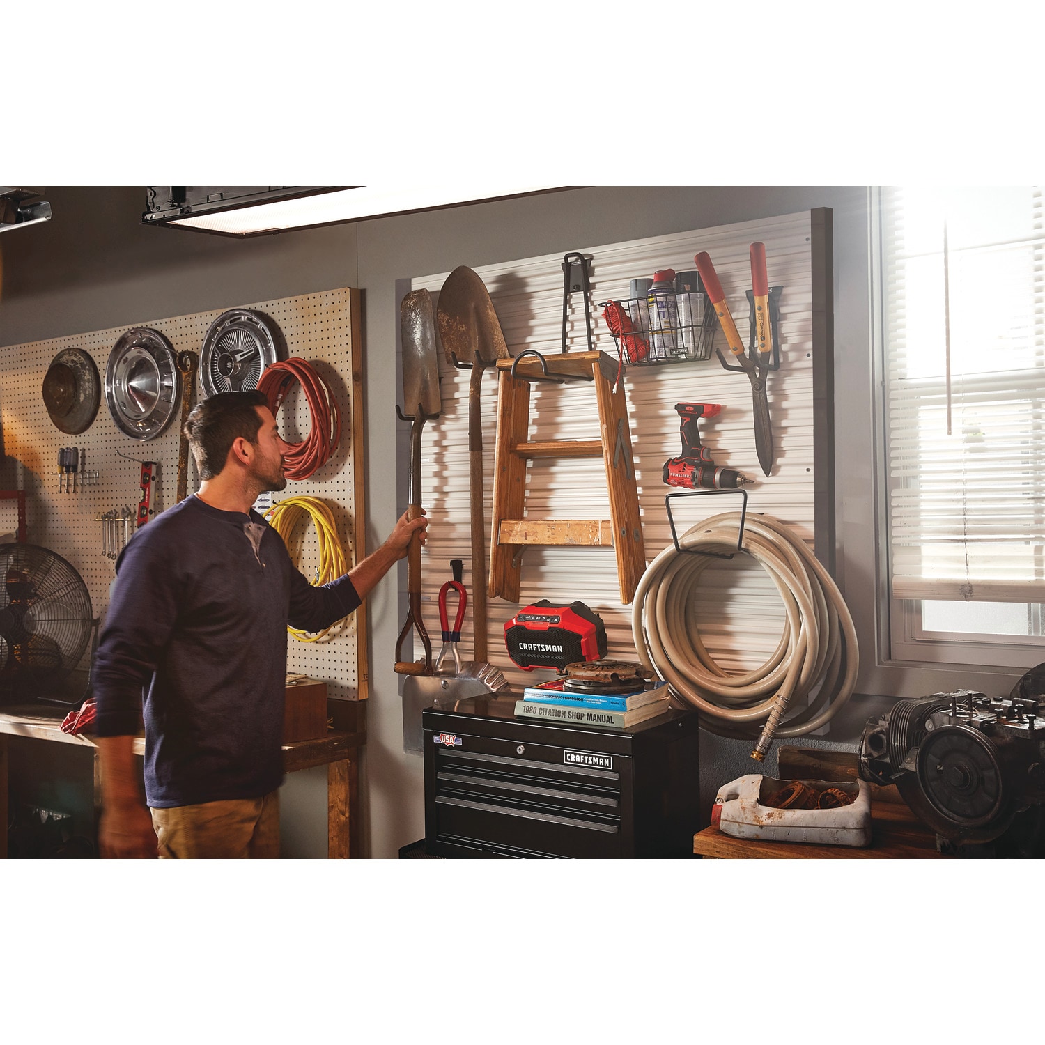 Versatrack White and Black 20-Piece Garage Storage Rail System
