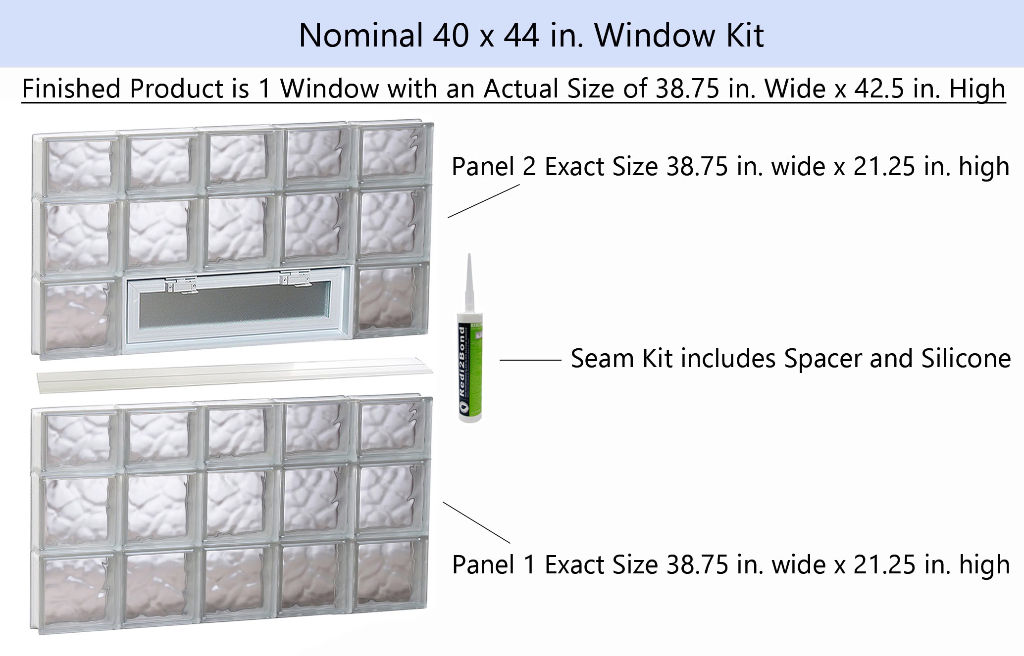 REDI2SET V4044DC Glass-Block-Windows - View #2