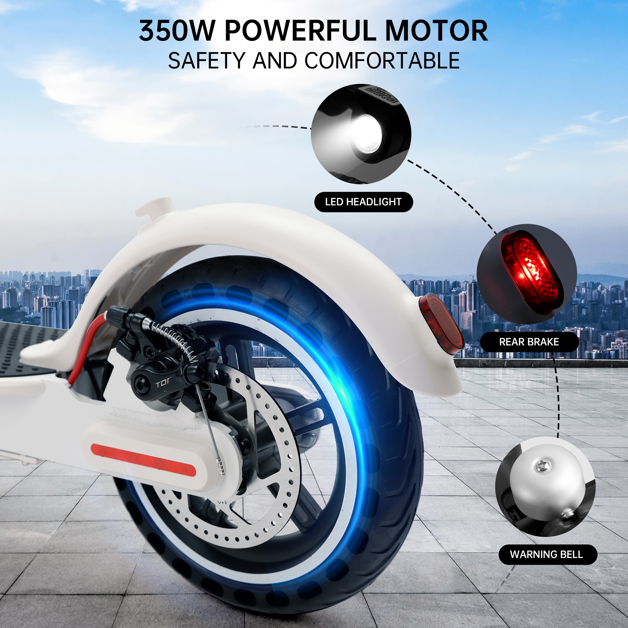 Topteng G056-001-WHITE scooters - View #5