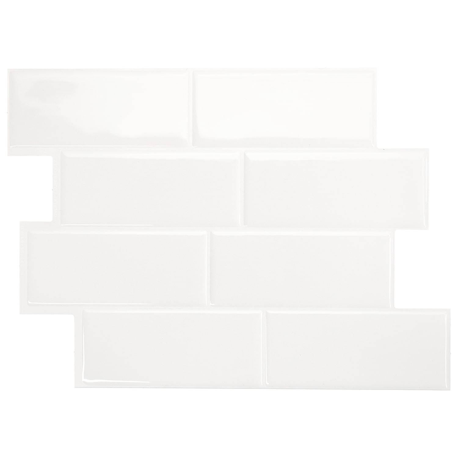 Smart Tiles 11.56'' X 8.38'' Self Adhesive 3D Peel and Stick Backsplash  Tiles Off White