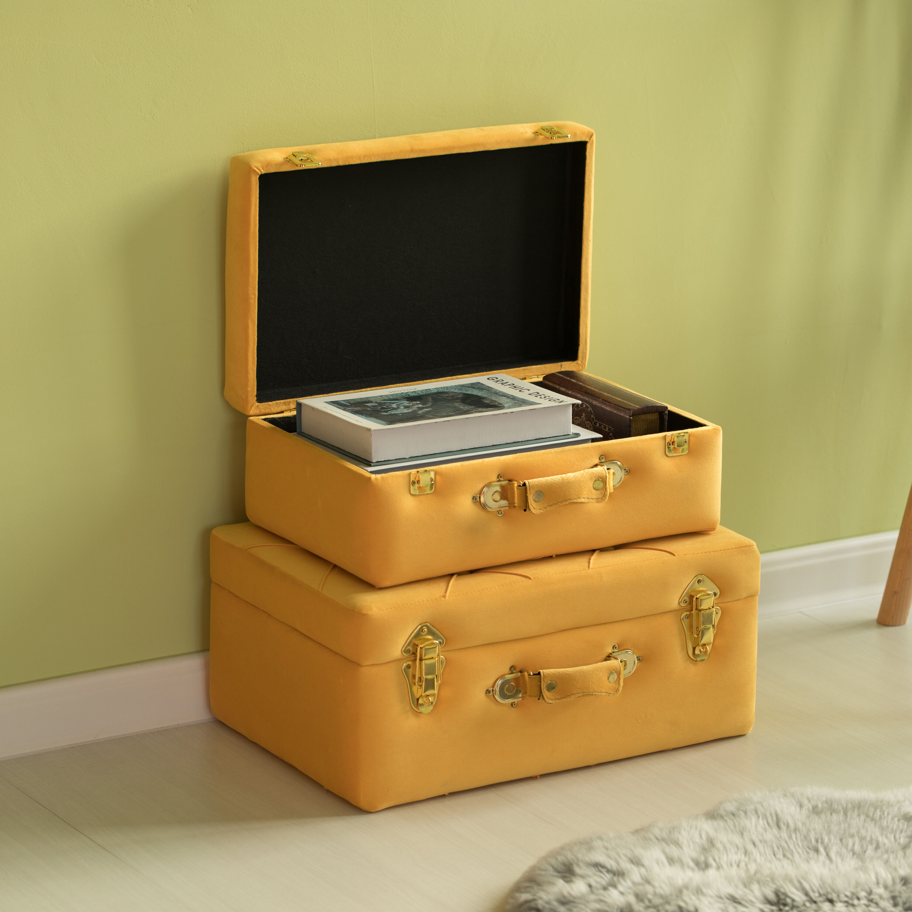 Vintiquewise QI003982-YL Storage-Trunks - View #5