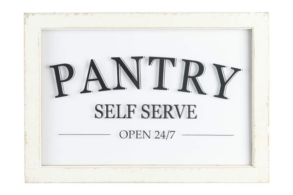 STORIED home EC0361 19.88-in W x 13.75-in H Glass Pantry Wall Decor Country Wall Accent