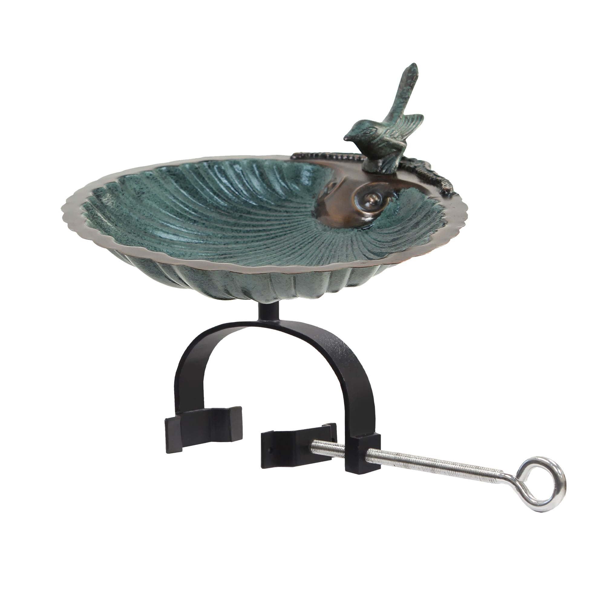 ACHLA Designs 201-1013B 11.5-in H Bronze Metal Birdbath bowl