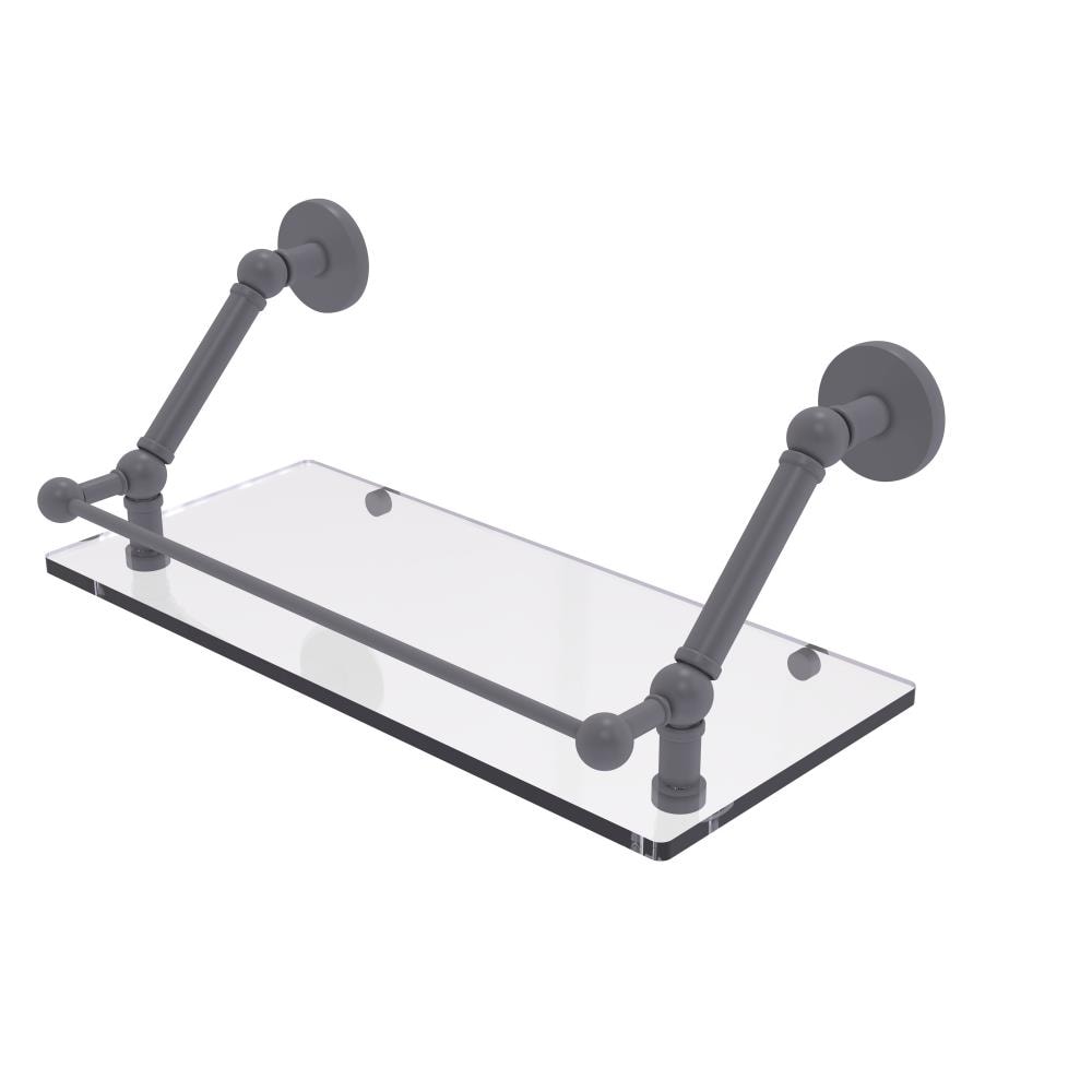 Allied Brass P1000-1-18-GAL-GYM Prestige Skyline Matte Gray Wall mount Bathroom Shelf ( 18-in x 8-in x 8-in )