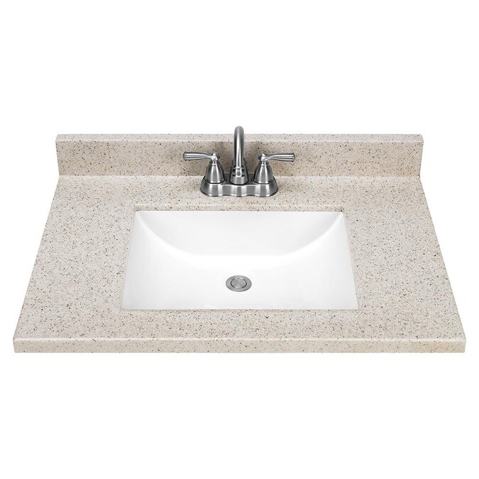 31 In Dune Solid Surface Single Sink, 31 Inch Vanity Top With Sink