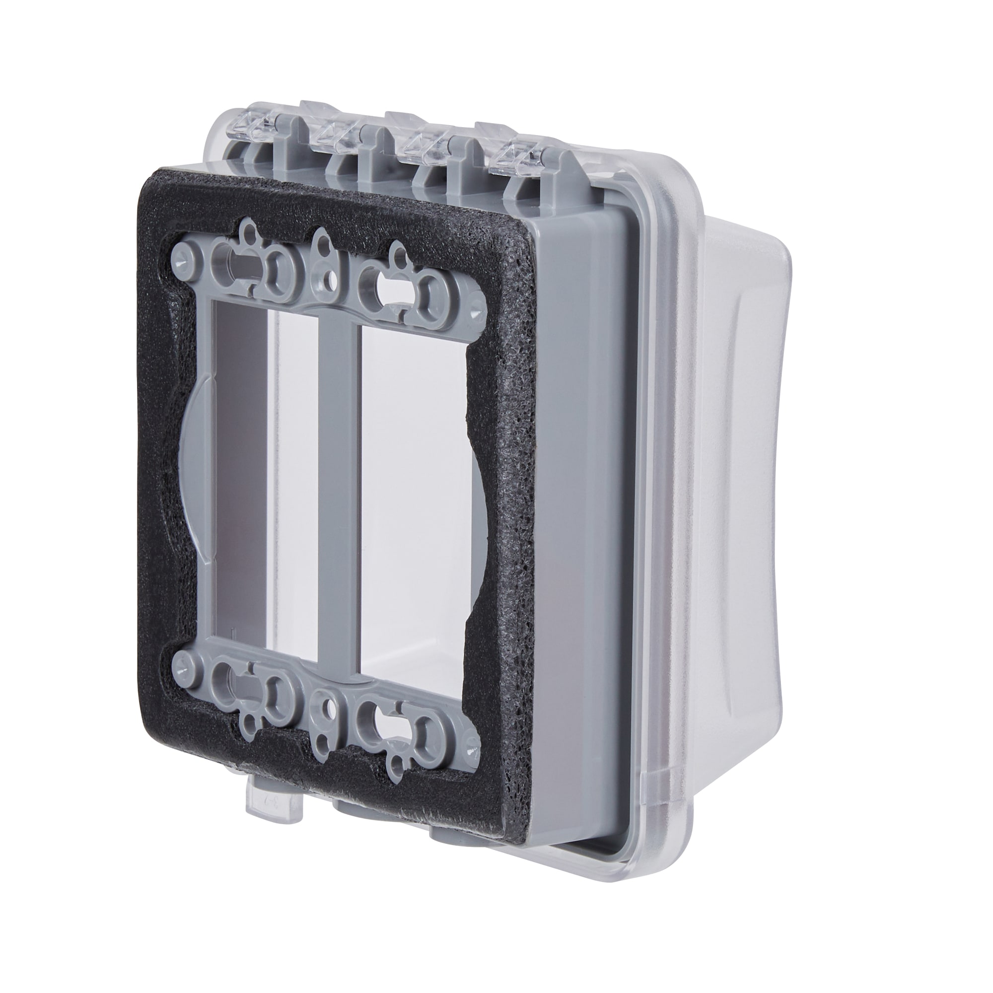 TayMac 2-Gang Square Plastic Weatherproof Electrical Box Cover in the  Electrical Box Covers department at