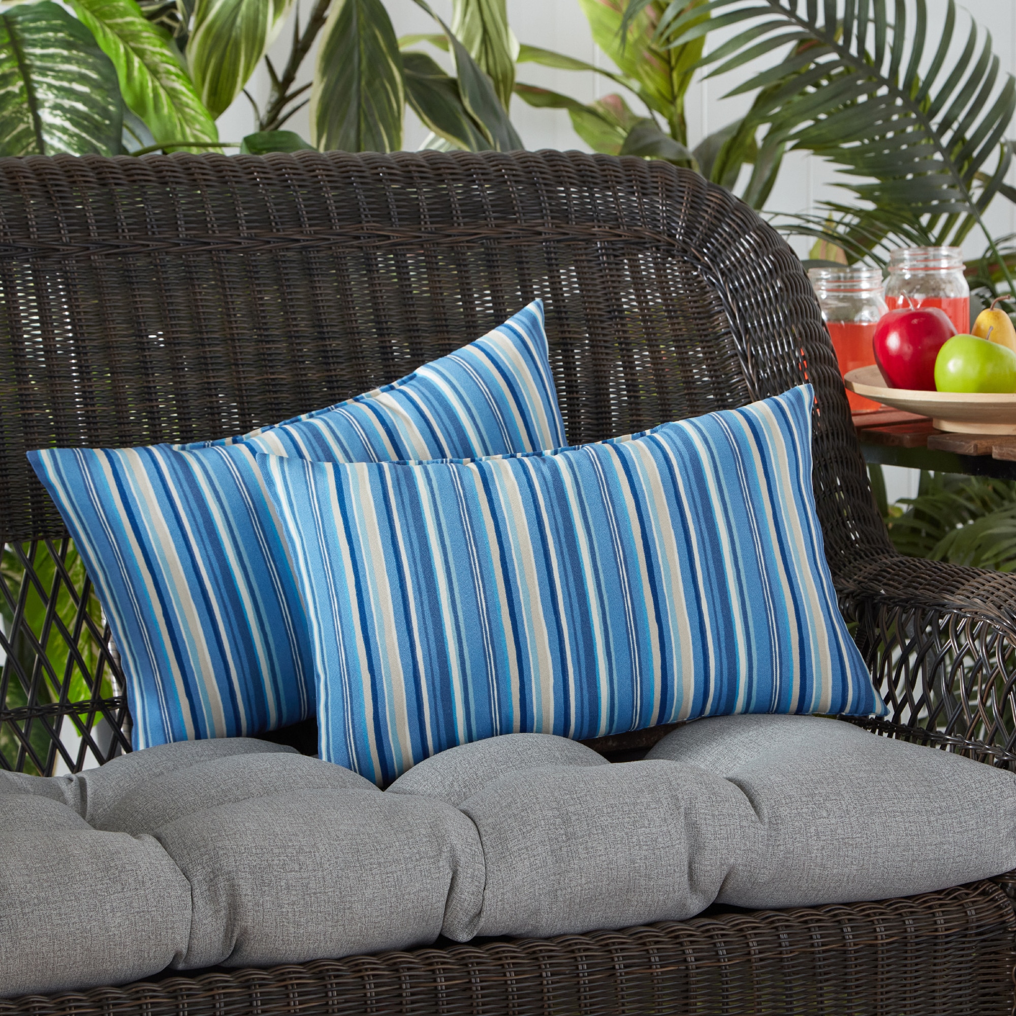 Greendale Home Fashions OC5811S2-SAPPHIRE Outdoor-Accent-Pillows - View #5