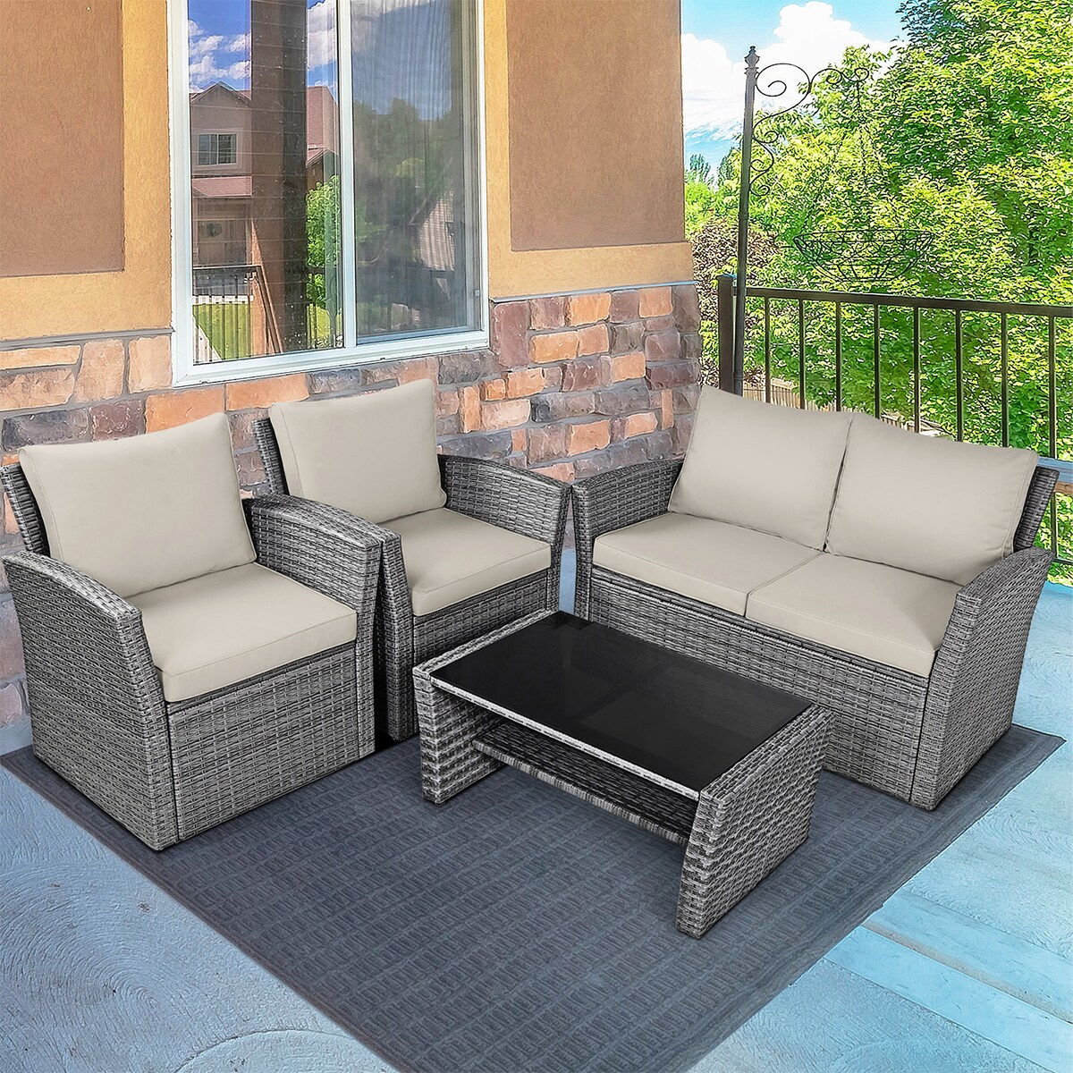 WELLFOR OUG67841ABN+ Patio-Conversation-Sets - View #3