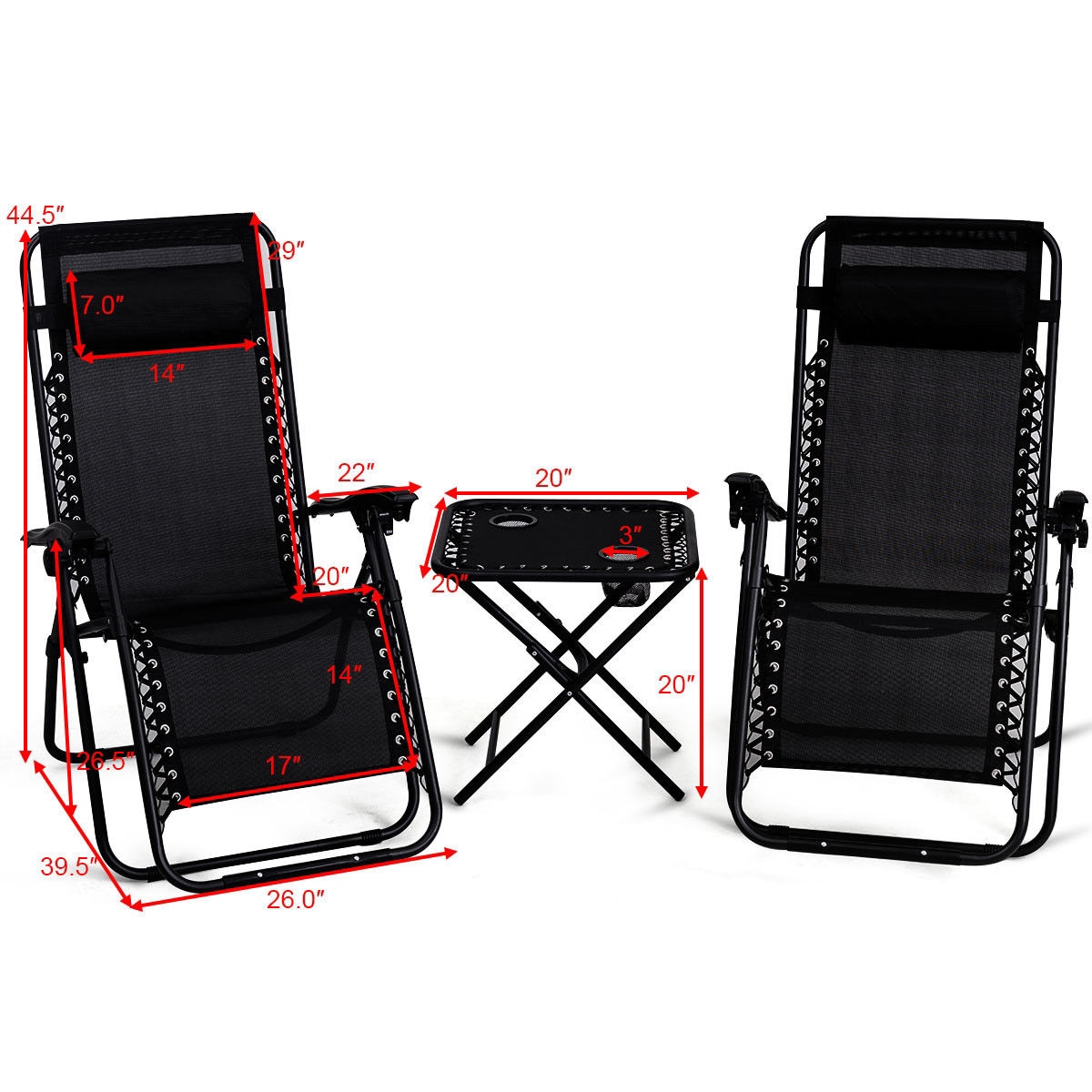 Forclover HYFE-3475BK Patio-Chairs - View #12