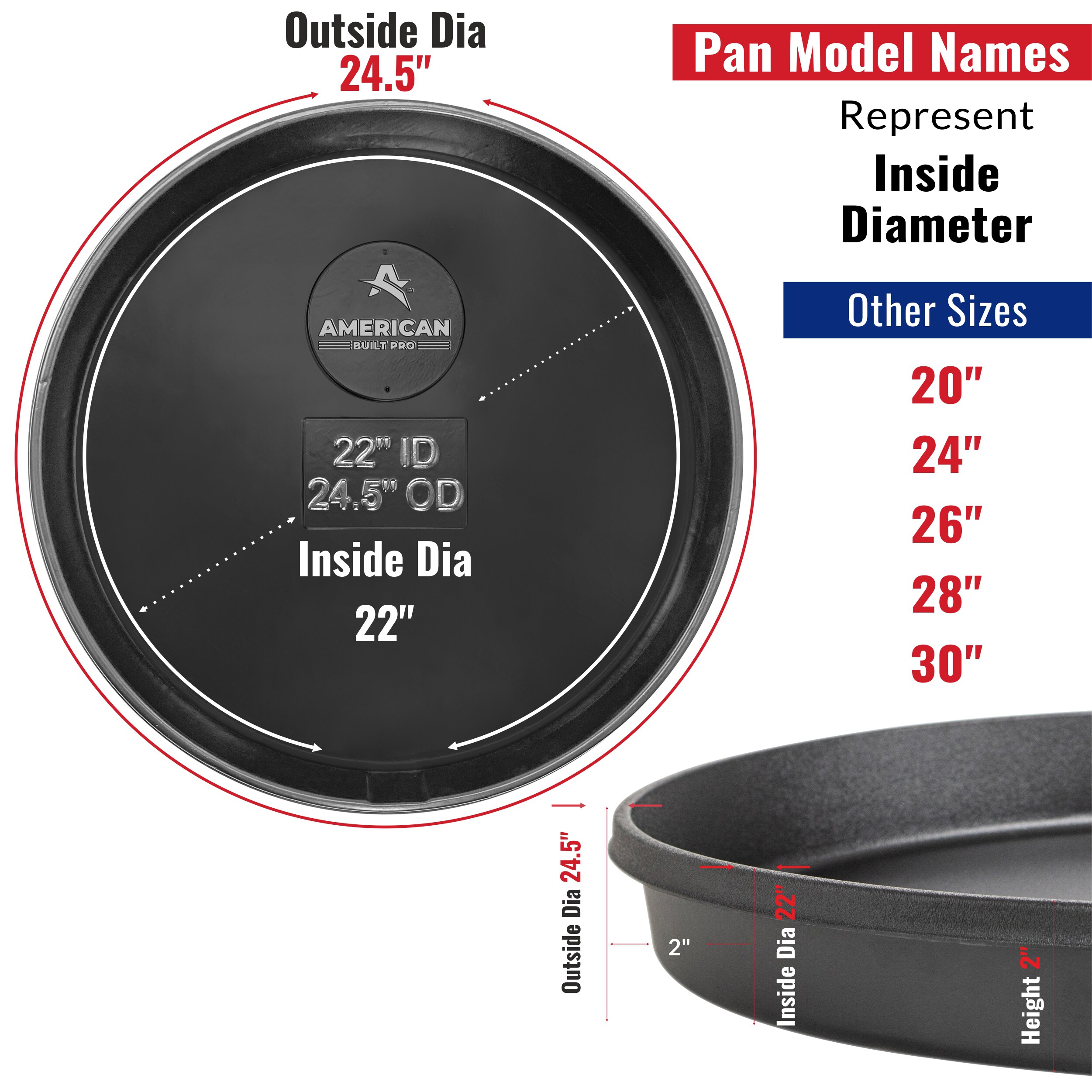 American Built Pro WHP22-UND P10 Water-Heater-Drain-Pans - View #2