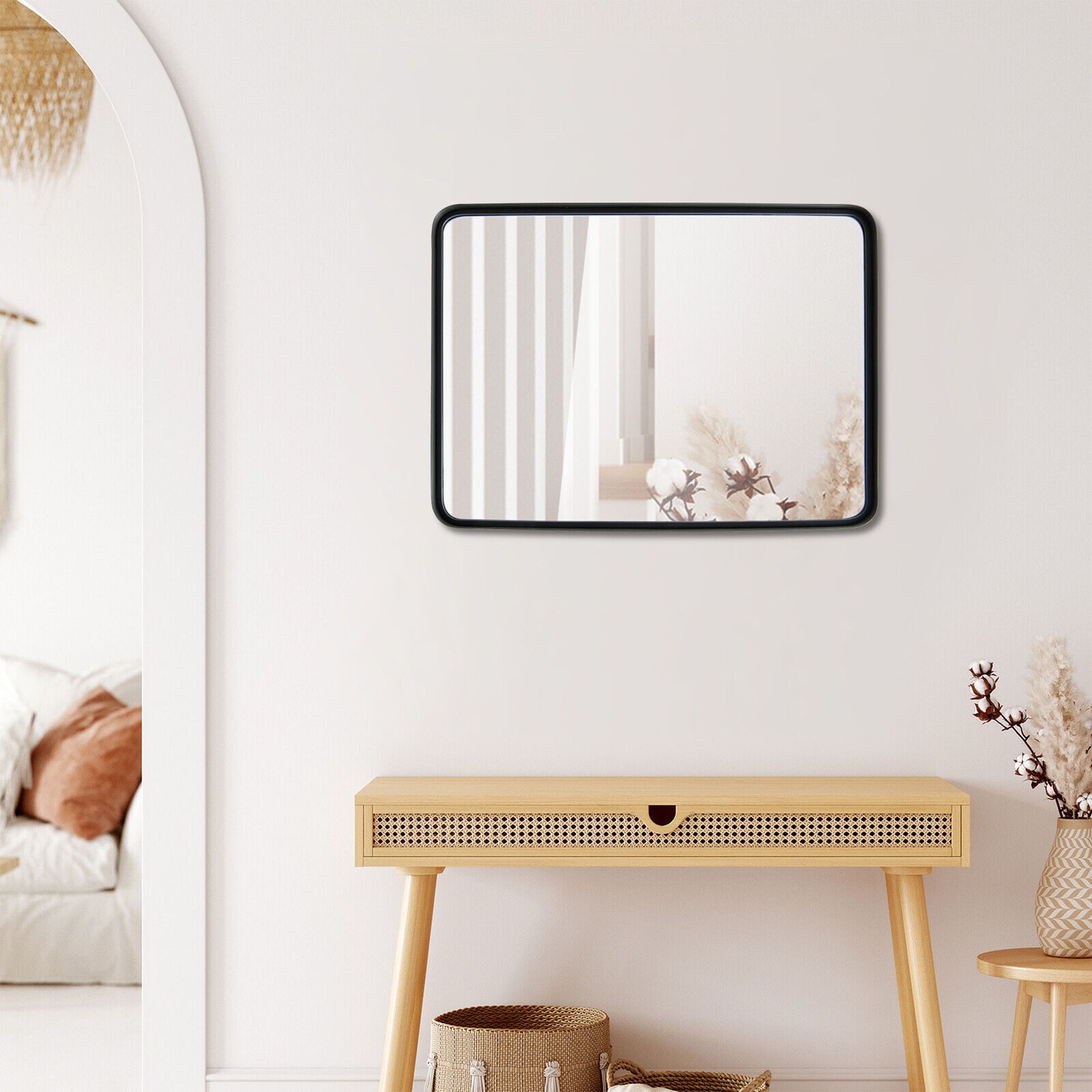 WELLFOR UTJ10298BK-M Framed-Bath-Mirrors - View #8