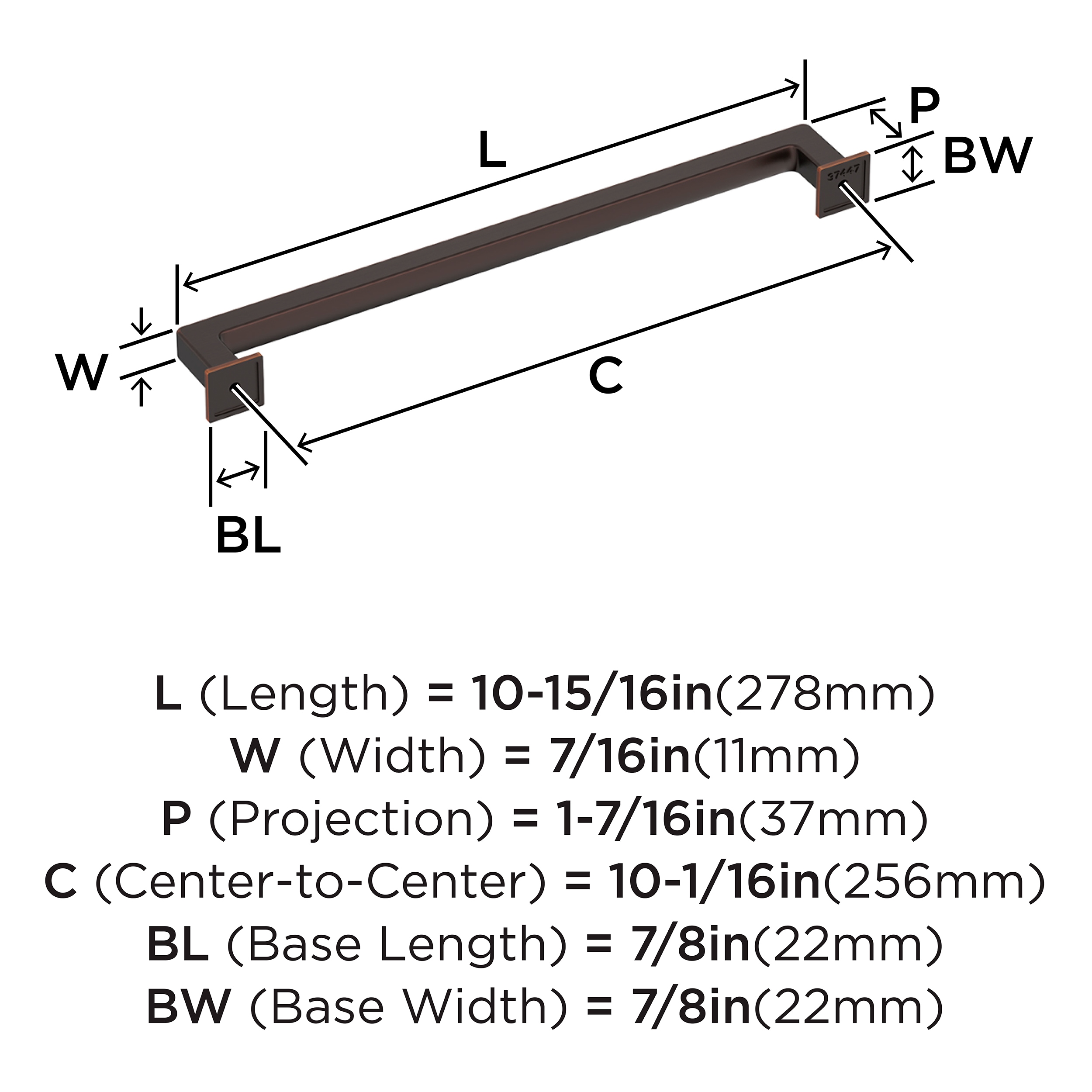 Amerock BP37447ORB Cabinet-Pulls - View #4