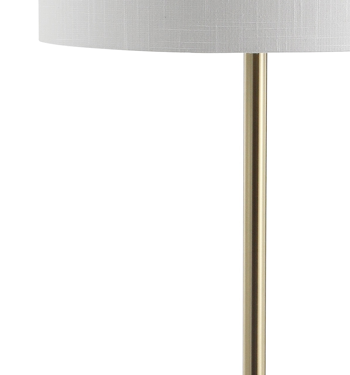 Transitional Black and Brass LED Floor Lamp with Integrated Wood Table