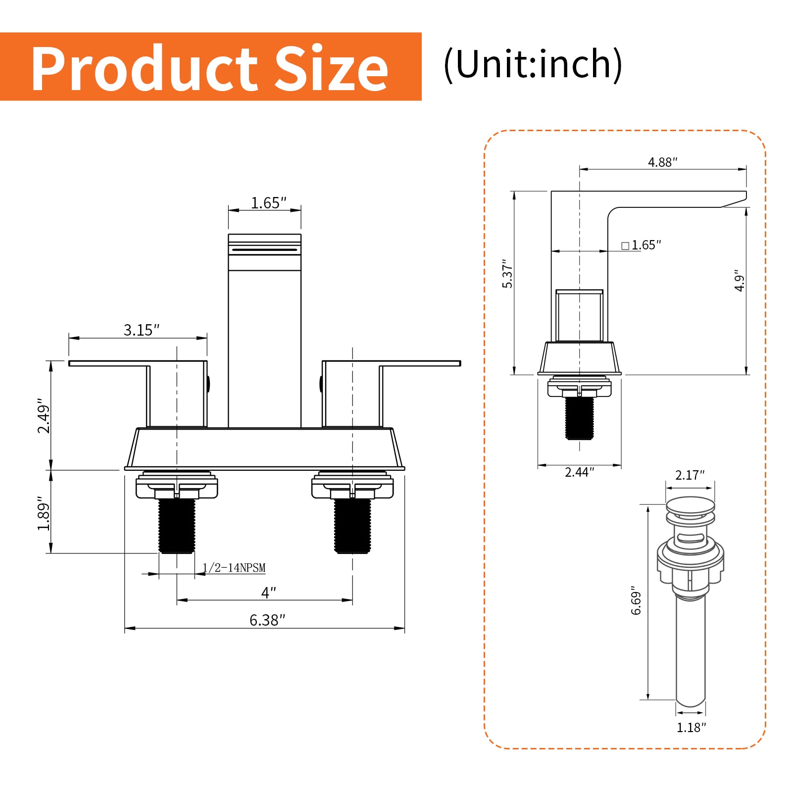 WELLFOR FH76572-N Lavatory-Faucets - View #10